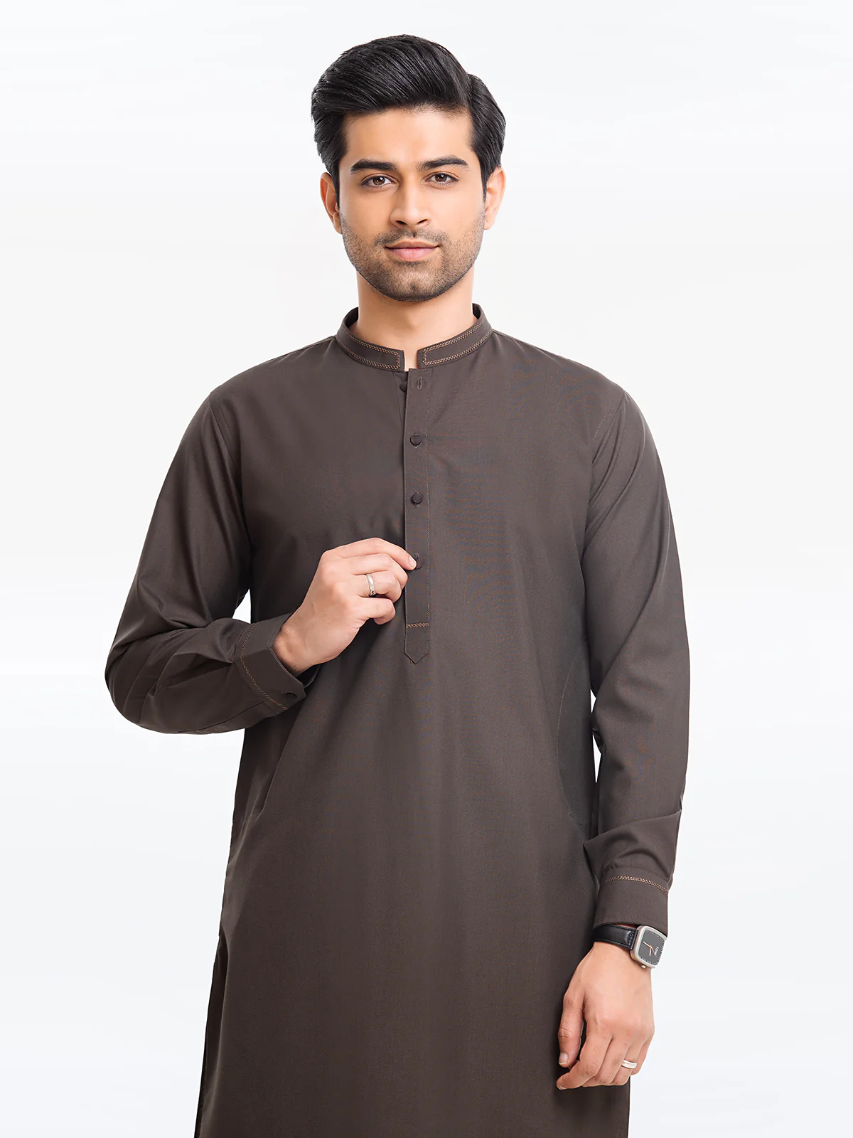 Men's Mehndi Kurta Pajama - EMTKPT23-003 - Image 2