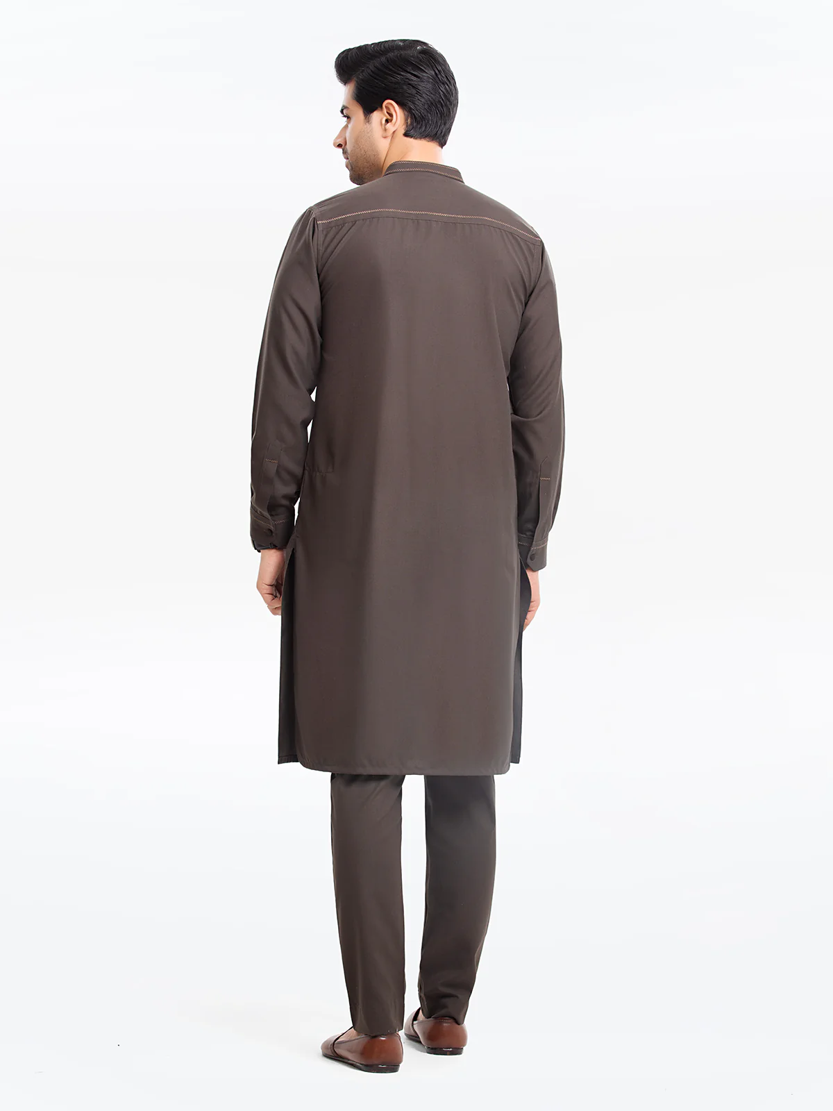 Men's Mehndi Kurta Pajama - EMTKPT23-003 - Image 5
