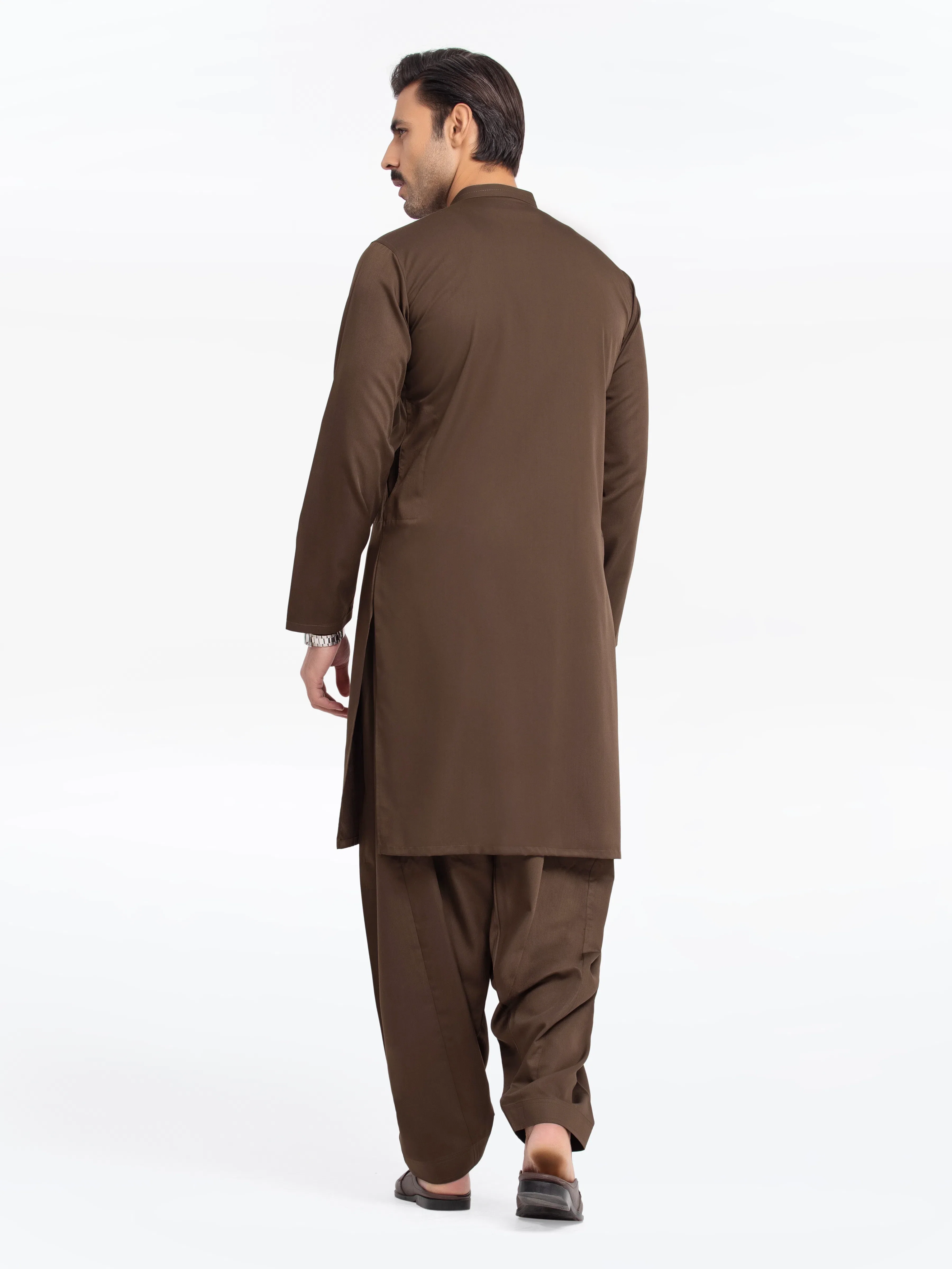 Men's Mehndi Shalwar Kameez - EMTKS24-41141 - Image 4