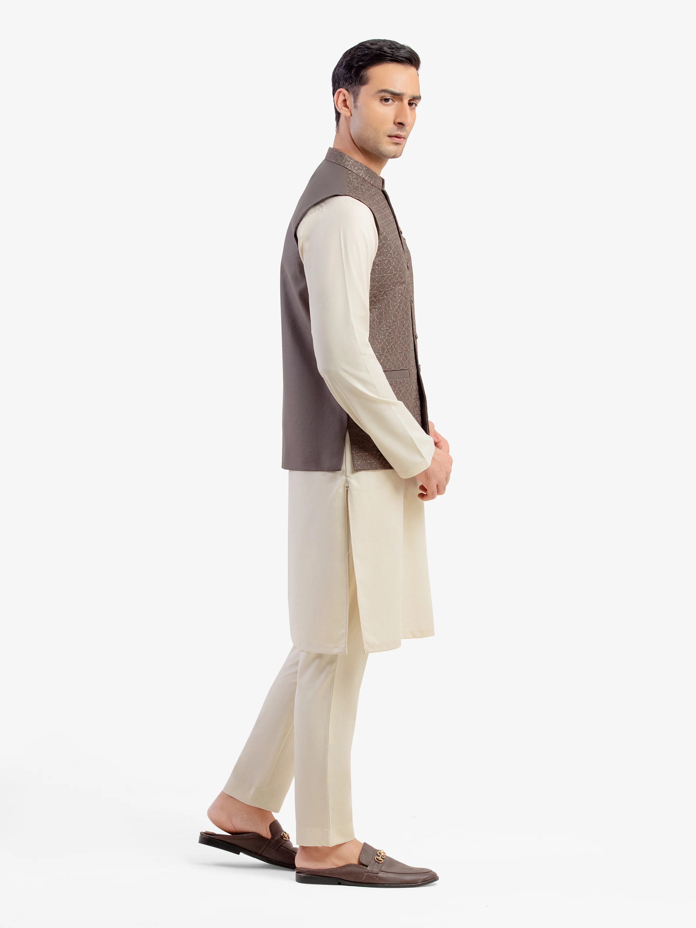 Men's Mehndi Waist Coat - EMTWC5-35962 - Image 5