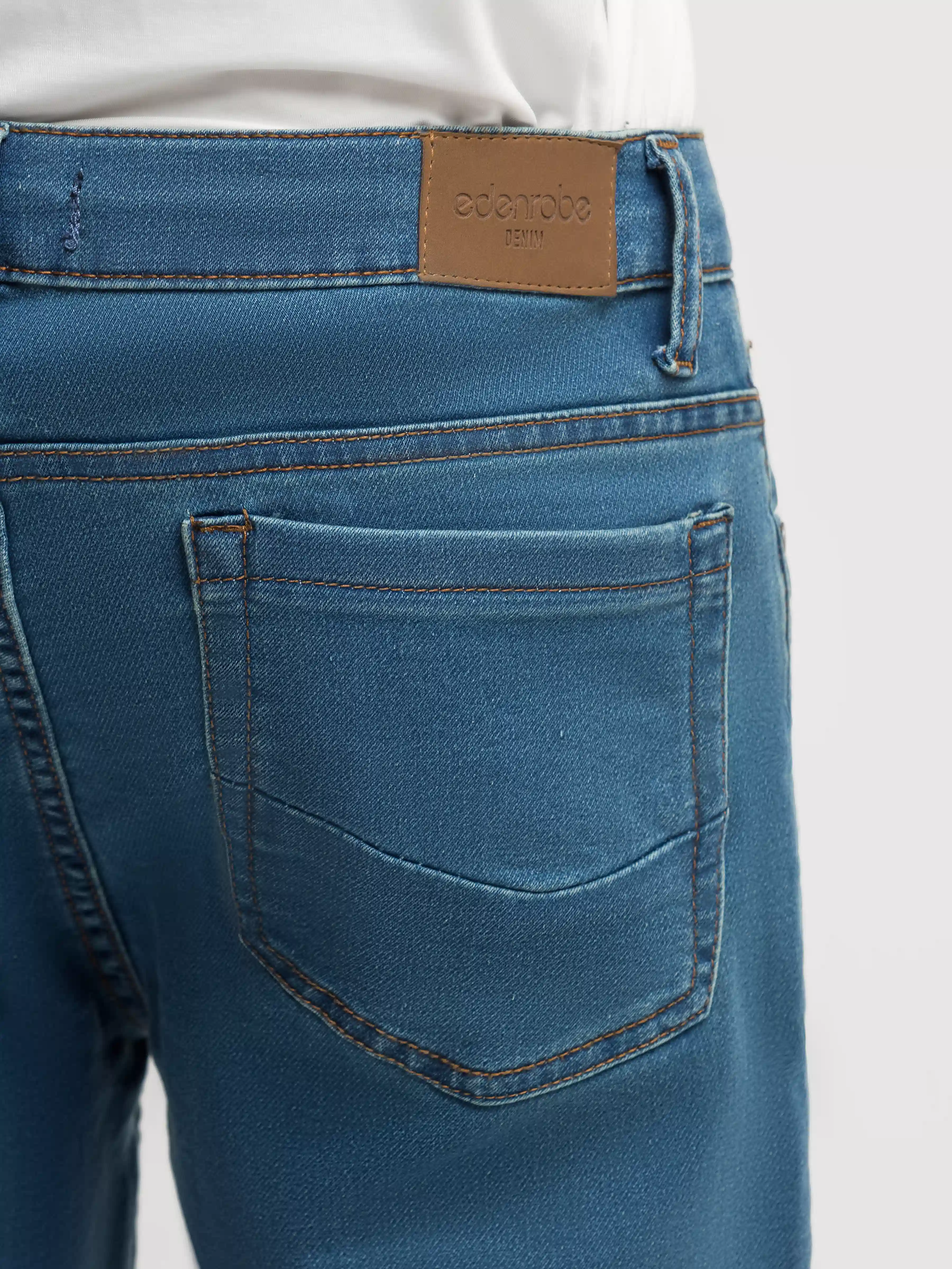 Men's Mid Blue Denim Pant - EMBPD5-026 - Image 3