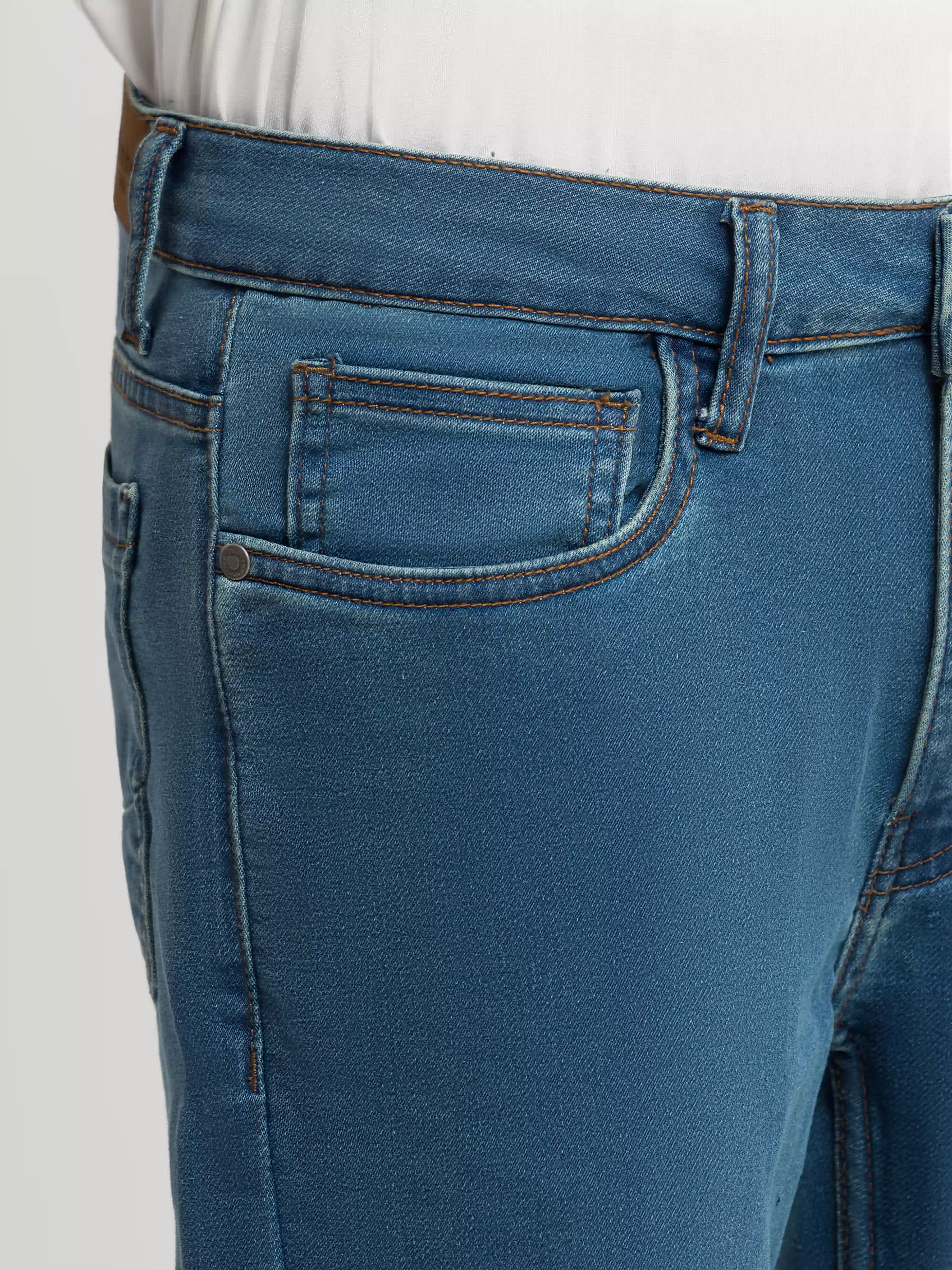 Men's Mid Blue Denim Pant - EMBPD5-026 - Image 4