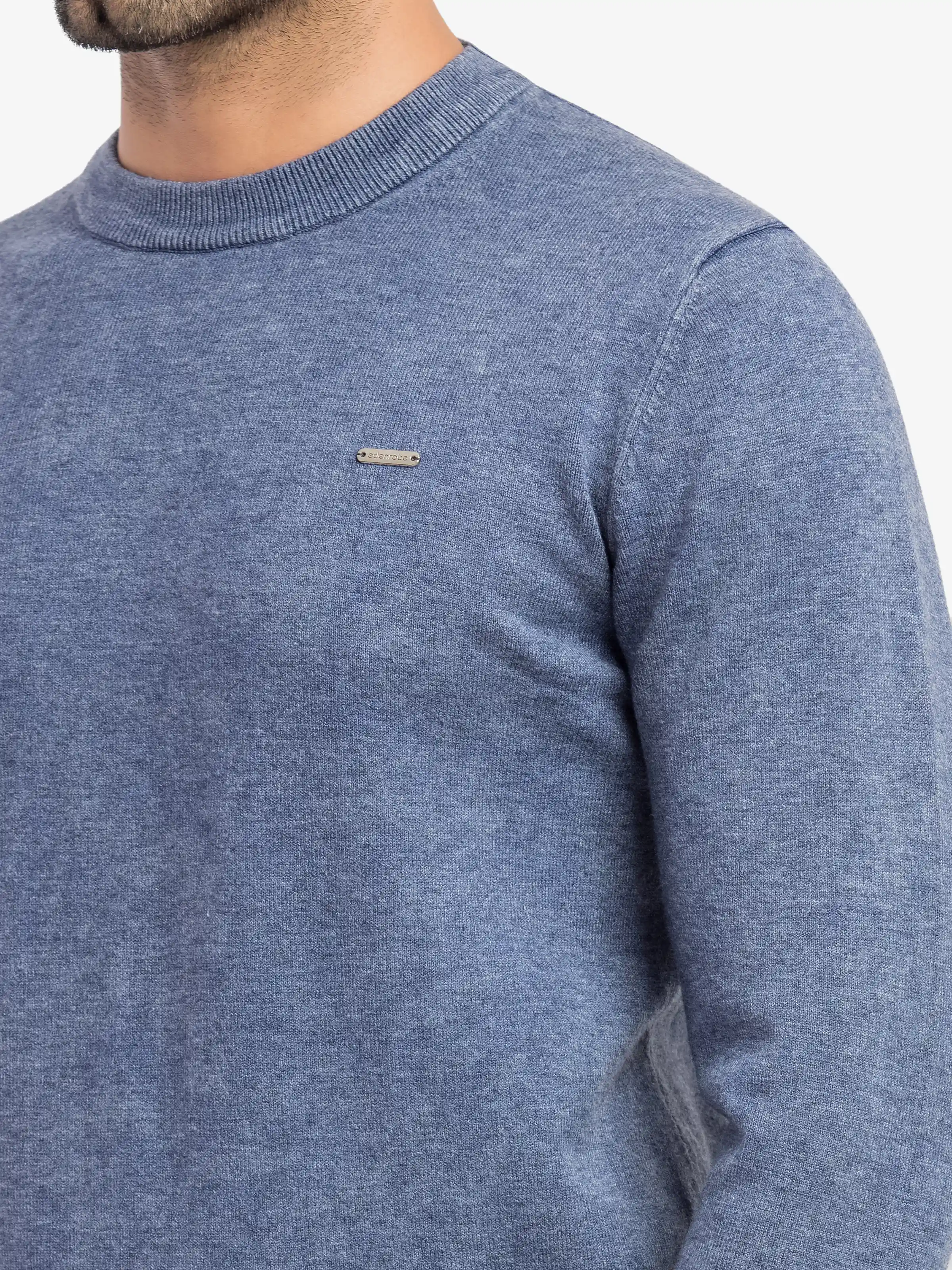 Men's Mid Blue Sweater - EMTSWT5-017 - Image 2