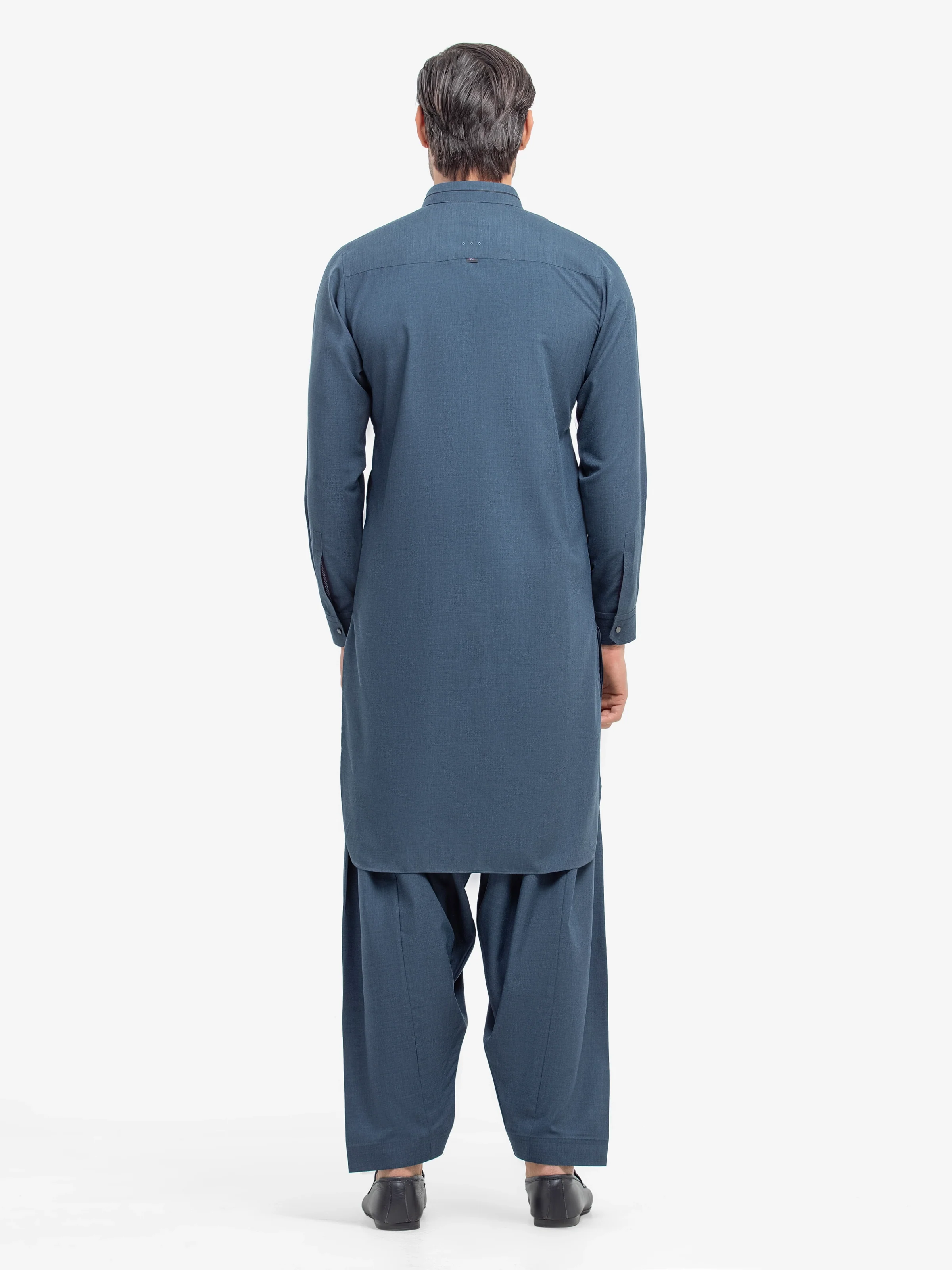 Men's Mid Night Blue Shalwar Kameez - EMTKST5-99531 - Image 5