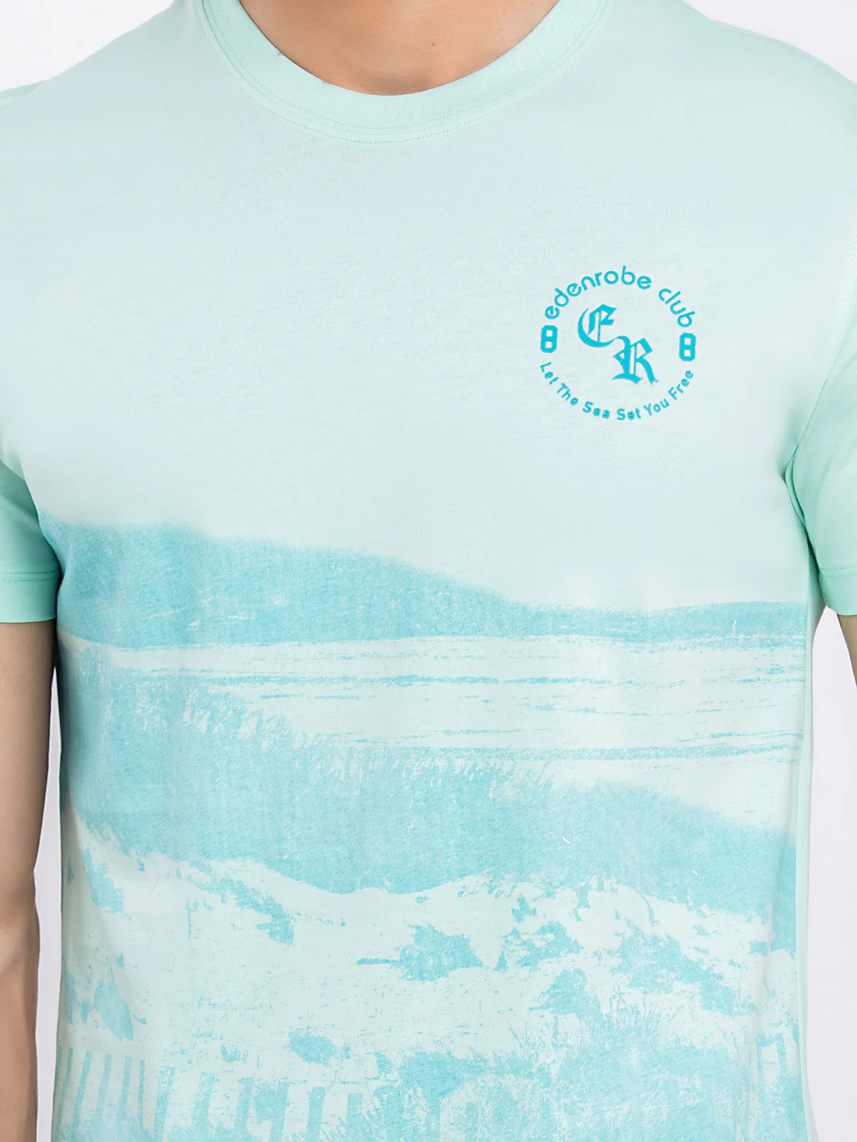 Men's Mint Green Graphic Tee - EMTGT24-025 - Image 3