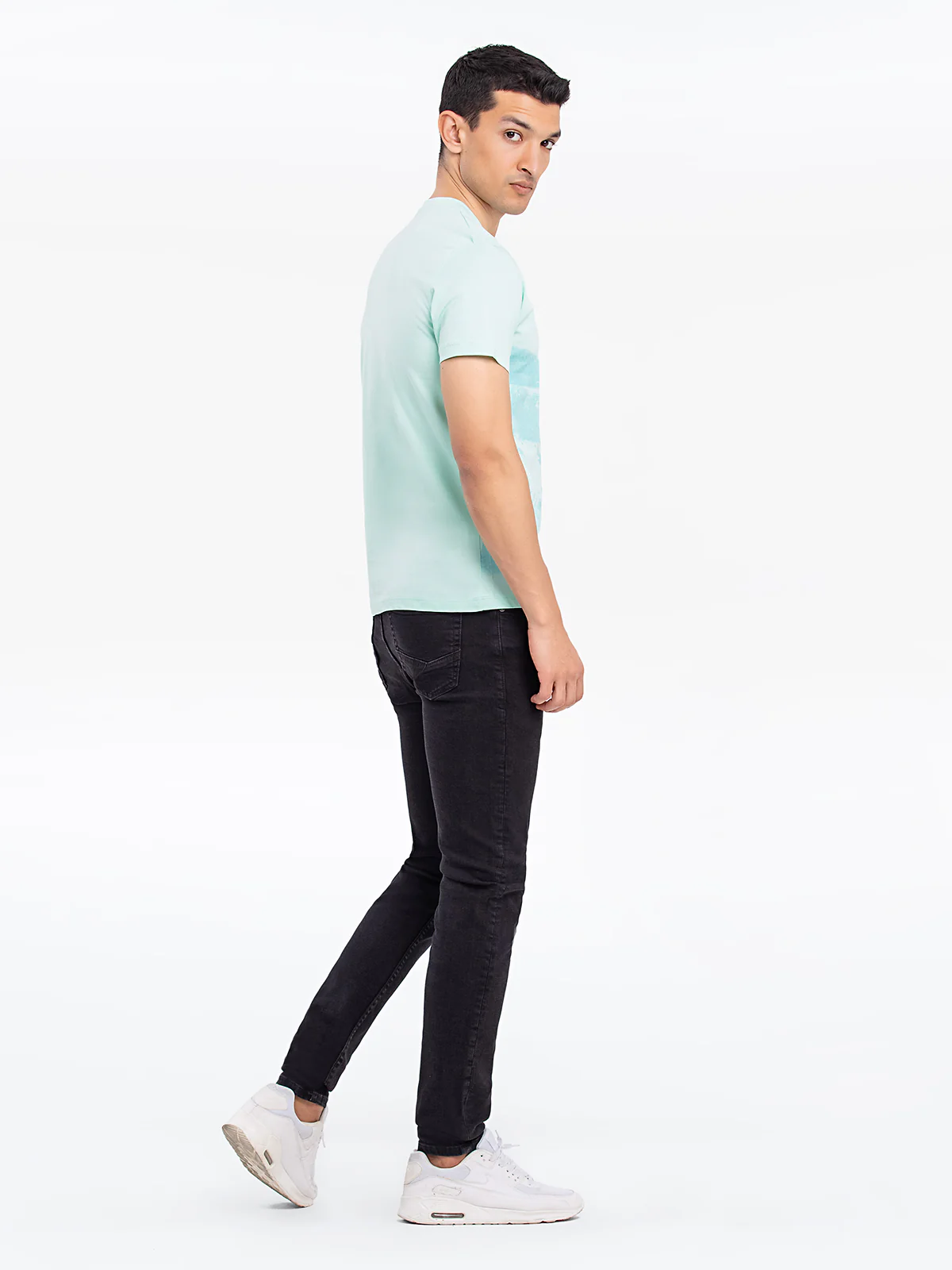 Men's Mint Green Graphic Tee - EMTGT24-025 - Image 4