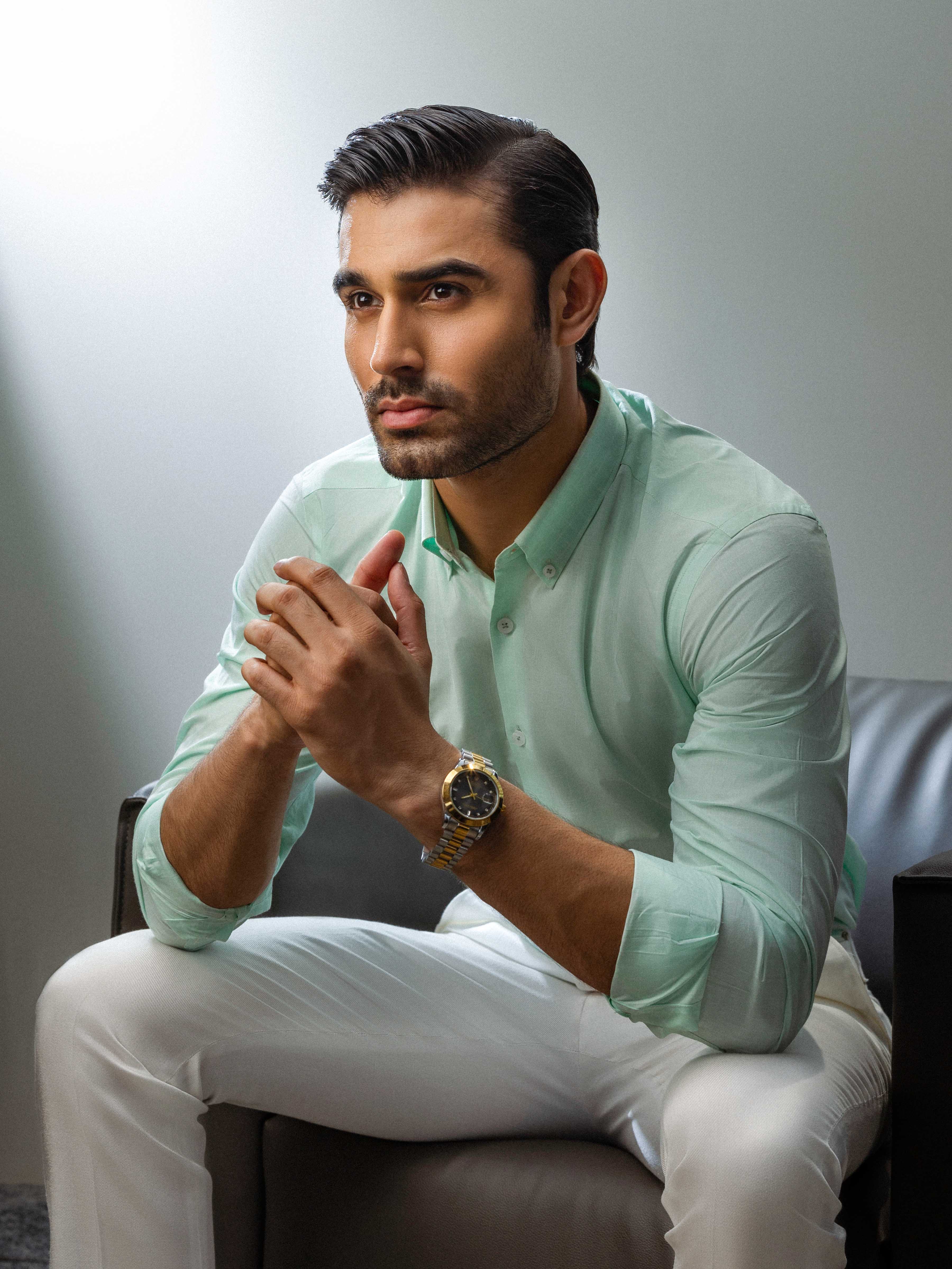 Men's Mint Green Shirt - EMTSI5-50809 - Image 5