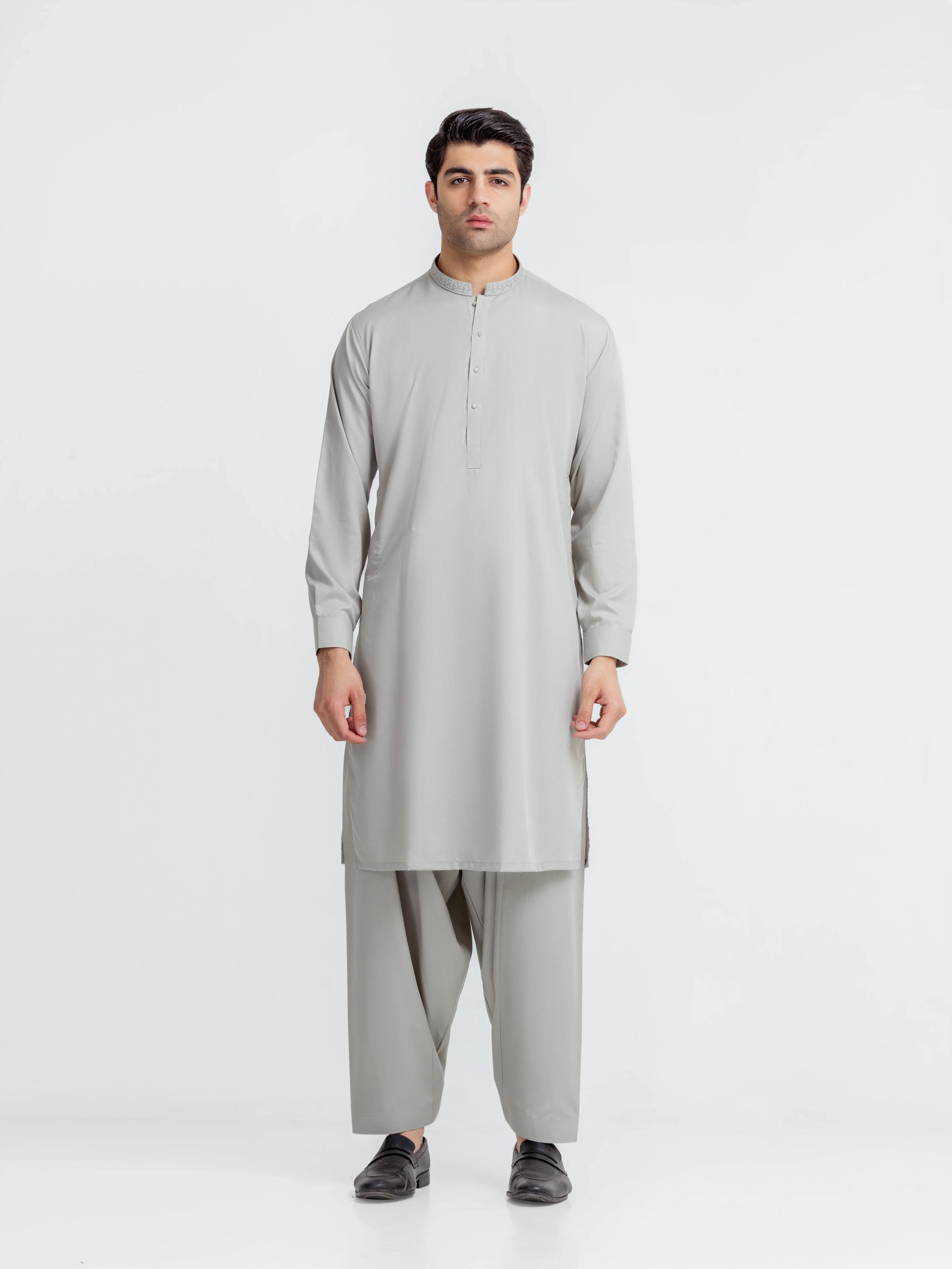 Men's Mist Green Shalwar Kameez - EMTKS5-41174