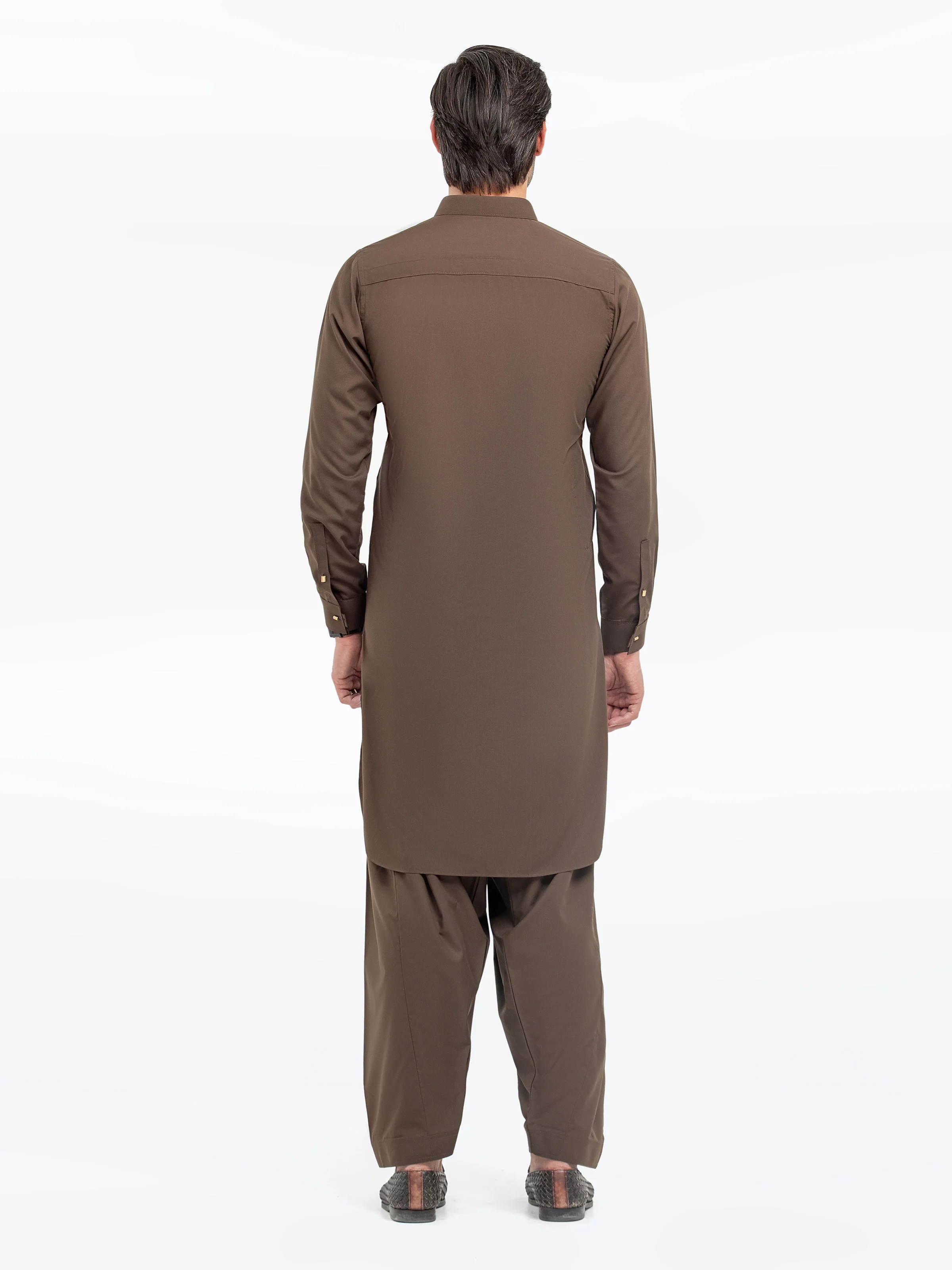 Men's Mocha Brown Shalwar Kameez - EMTKST5-99558 - Image 6