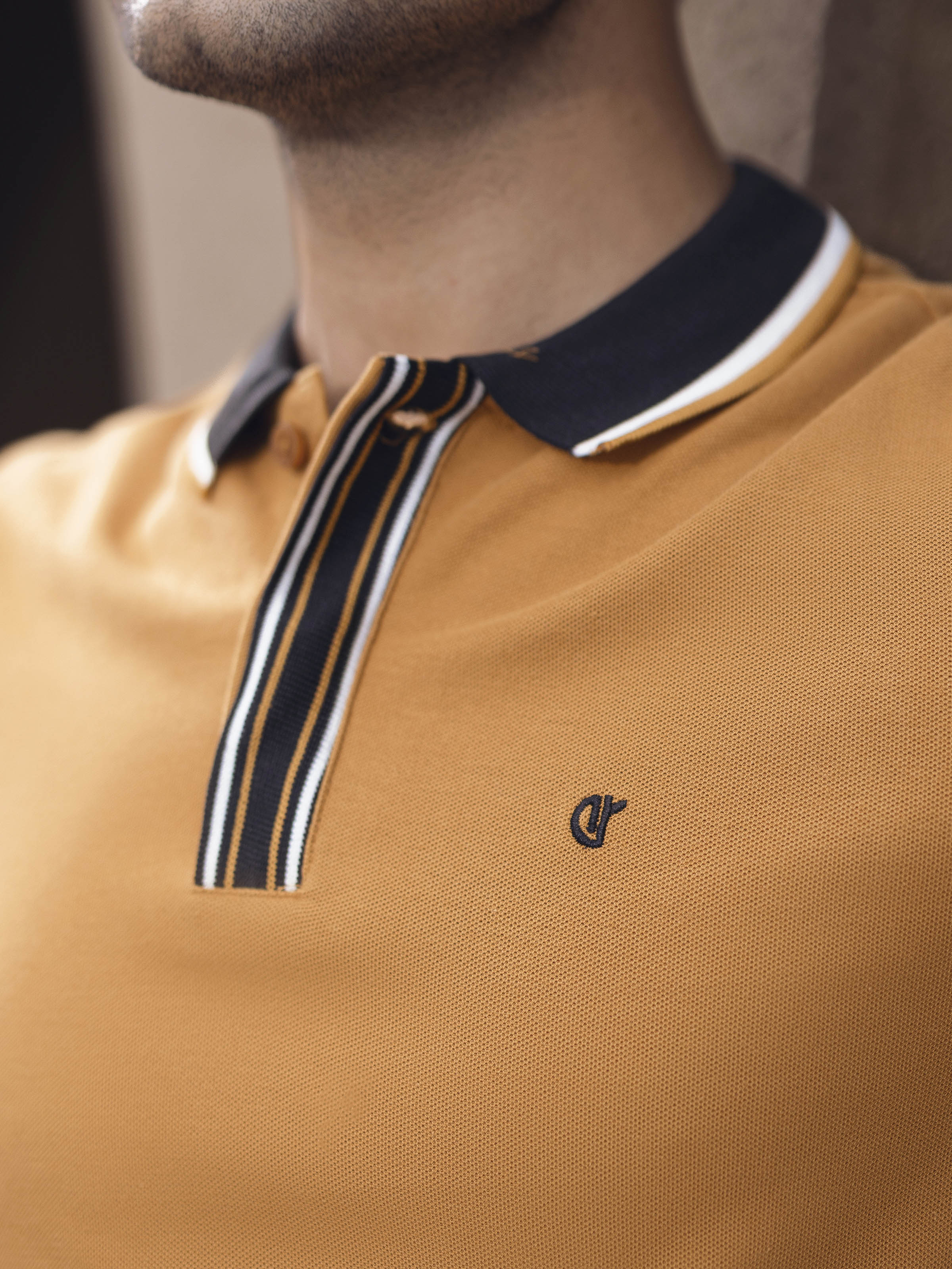 Men's Mustard Brown Polo Shirt - EMTPS5-016 - Image 4