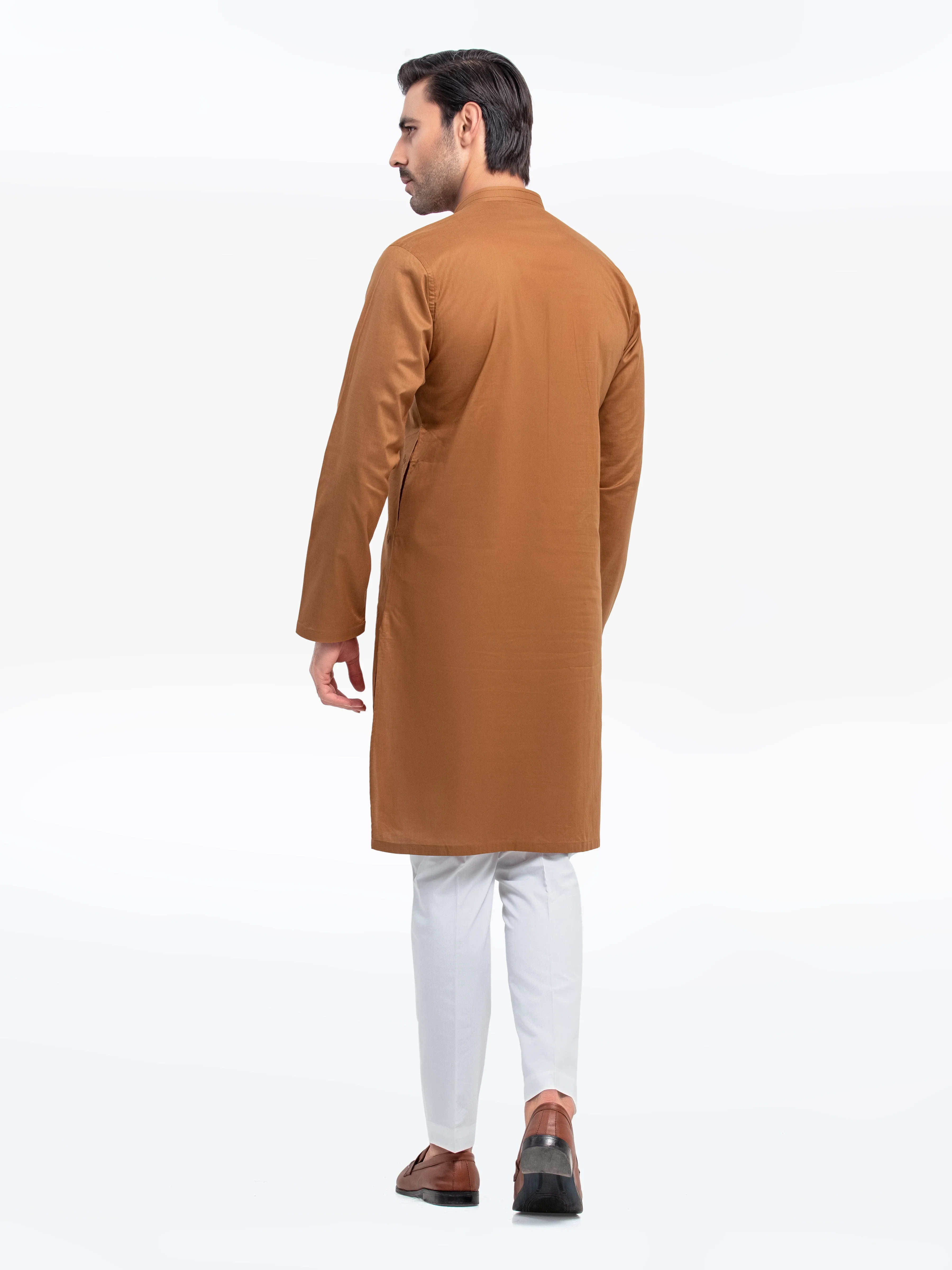 Men's Mustard Kurta - EMTK25-99498 - Image 5