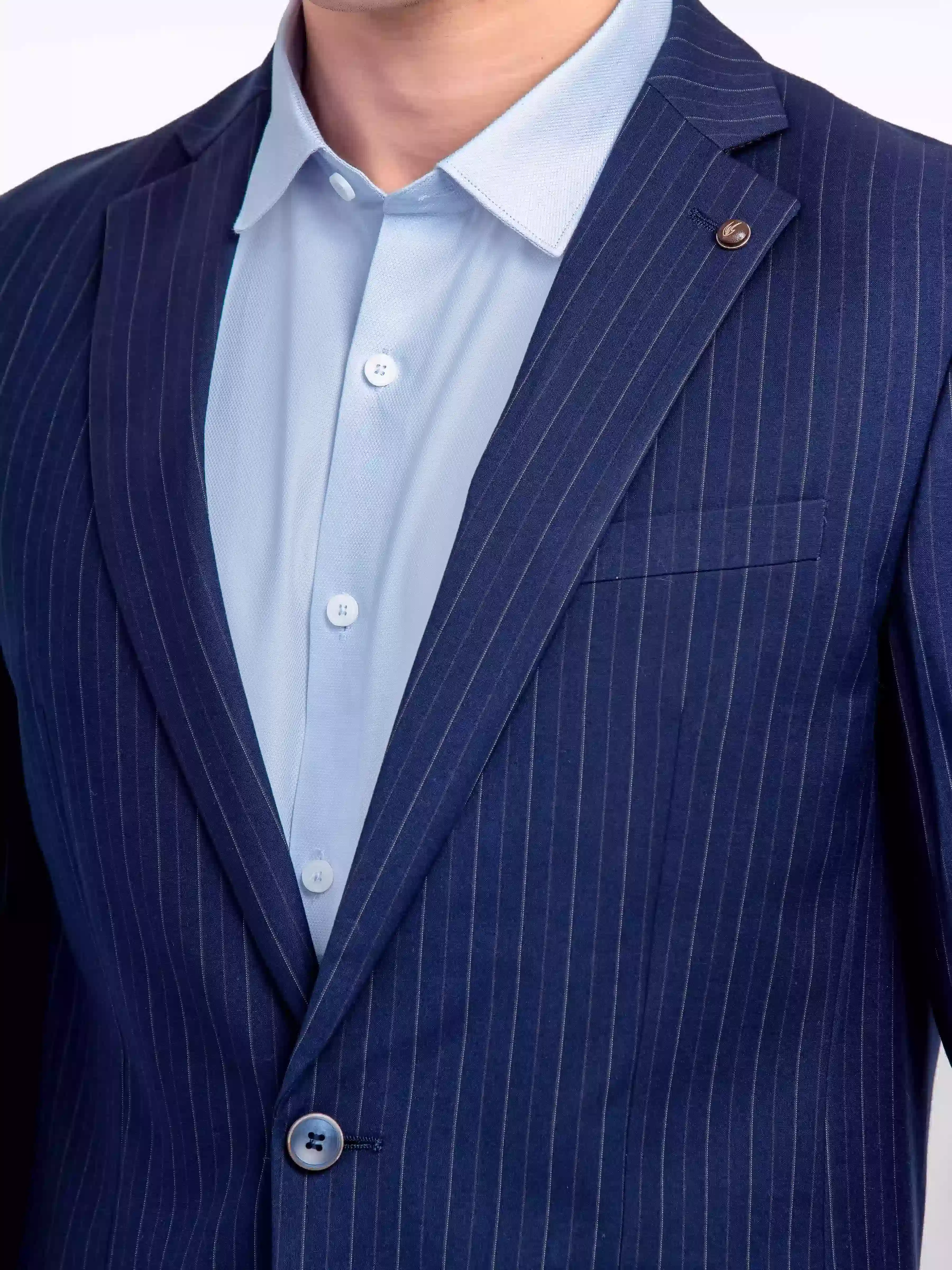 Men's Navy Blue Blazer - EMTB24-6873 - Image 3