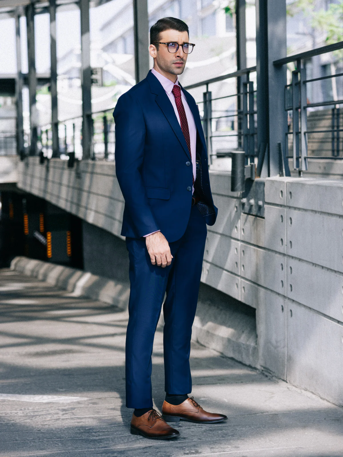 Men's Navy Blue Coat Pant - EMTCP23-6848 - Image 2