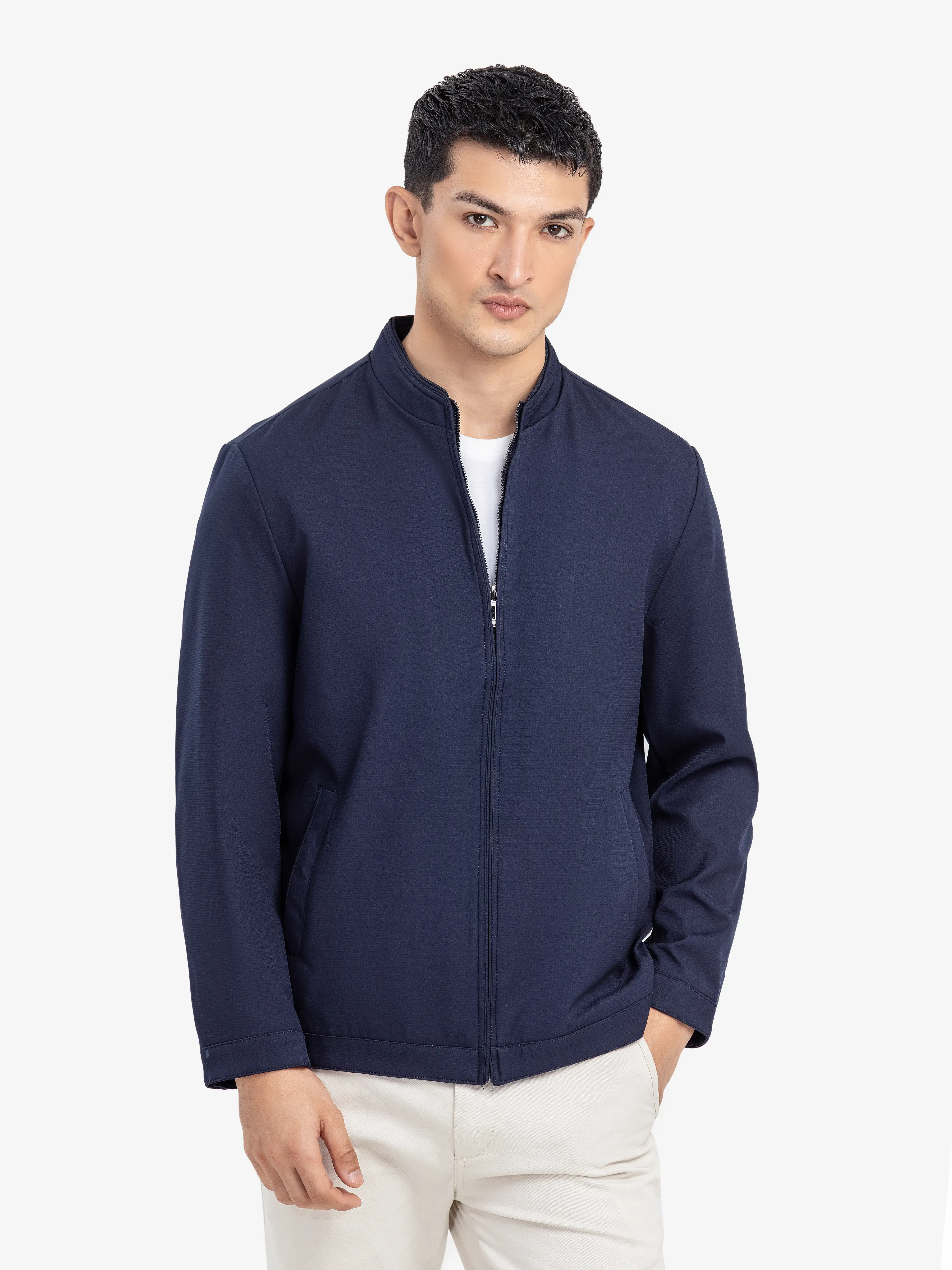 Men's Navy Blue Jacket - EMTJ24-026 - Image 3