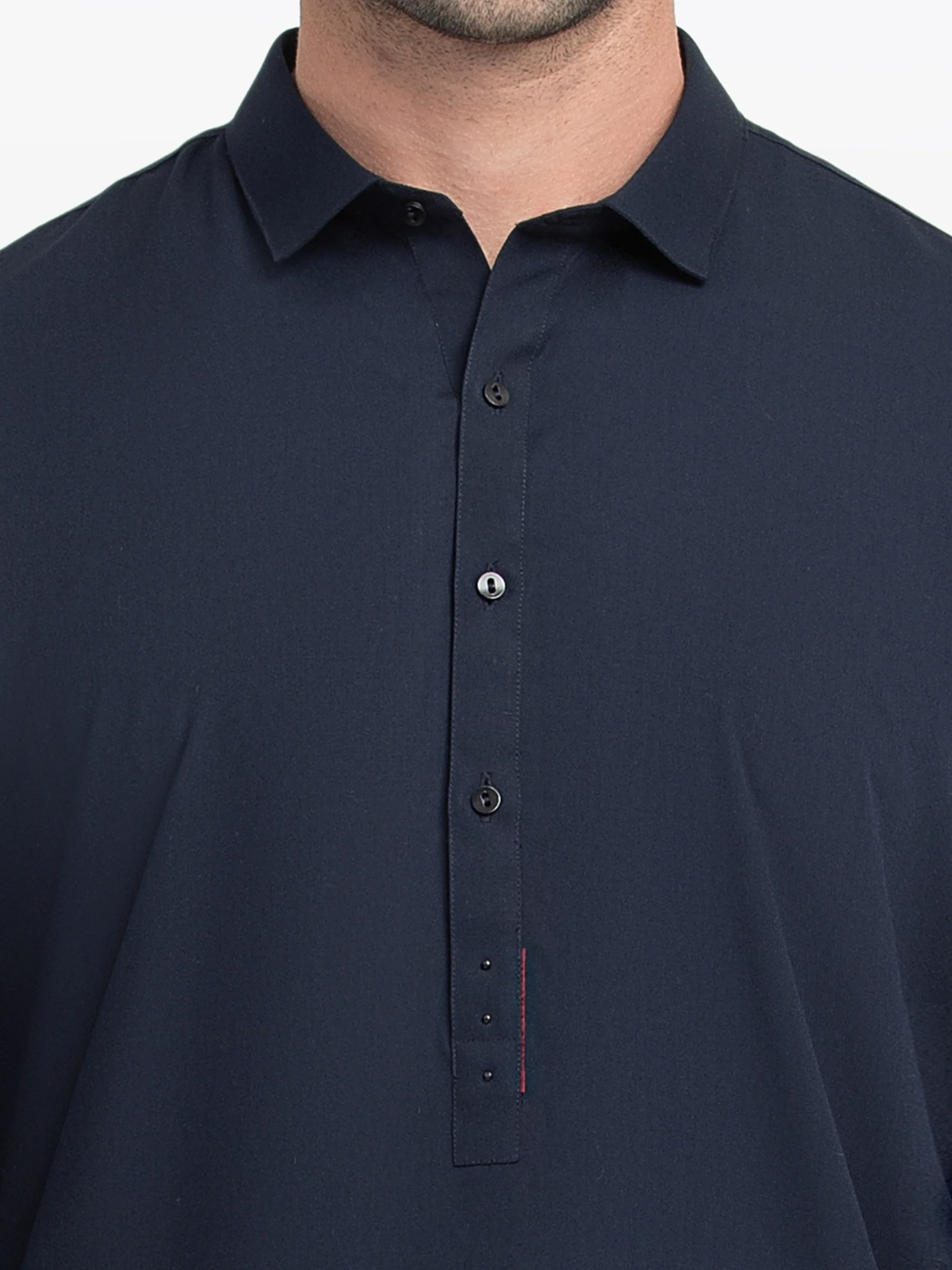 Men's Navy Blue Shalwar Kameez - EMTKS5-41163 - Image 3