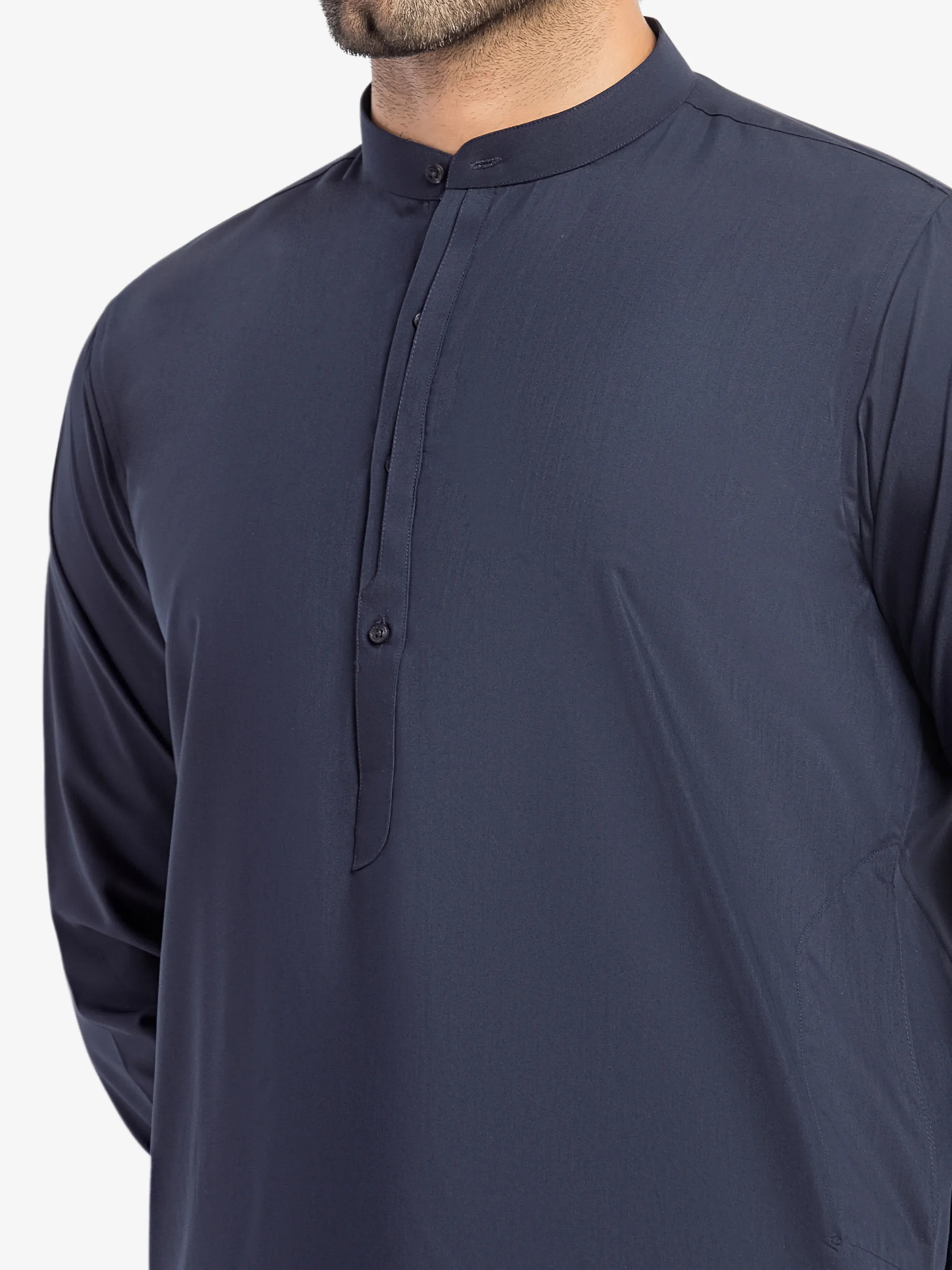 Men's Navy Blue Shalwar Kameez - EMTKS5-41203 - Image 3