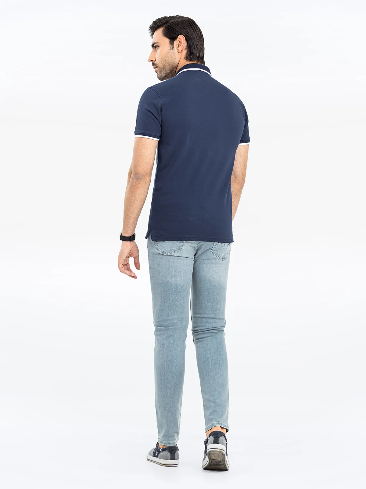 Men's Navy Blue Polo Shirt - EMTPS24-029 - Image 3