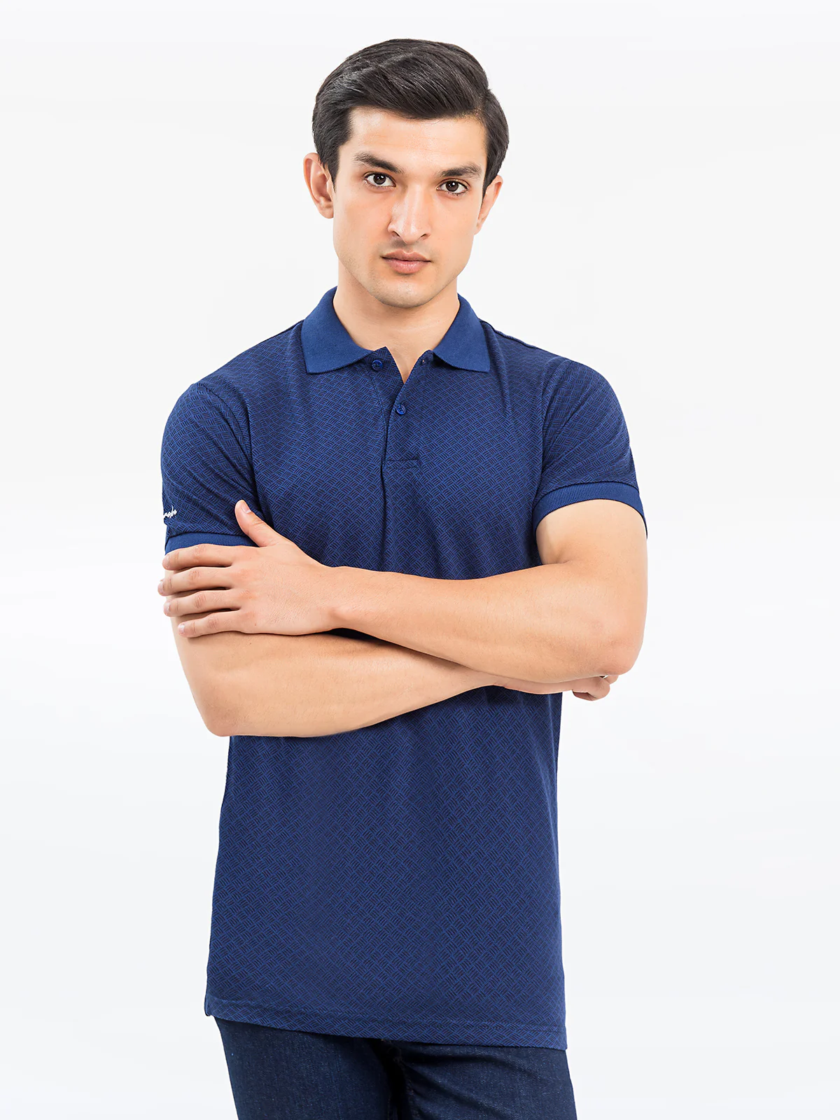 Men's Navy Blue Polo Shirt - EMTPS24-065 - Image 2