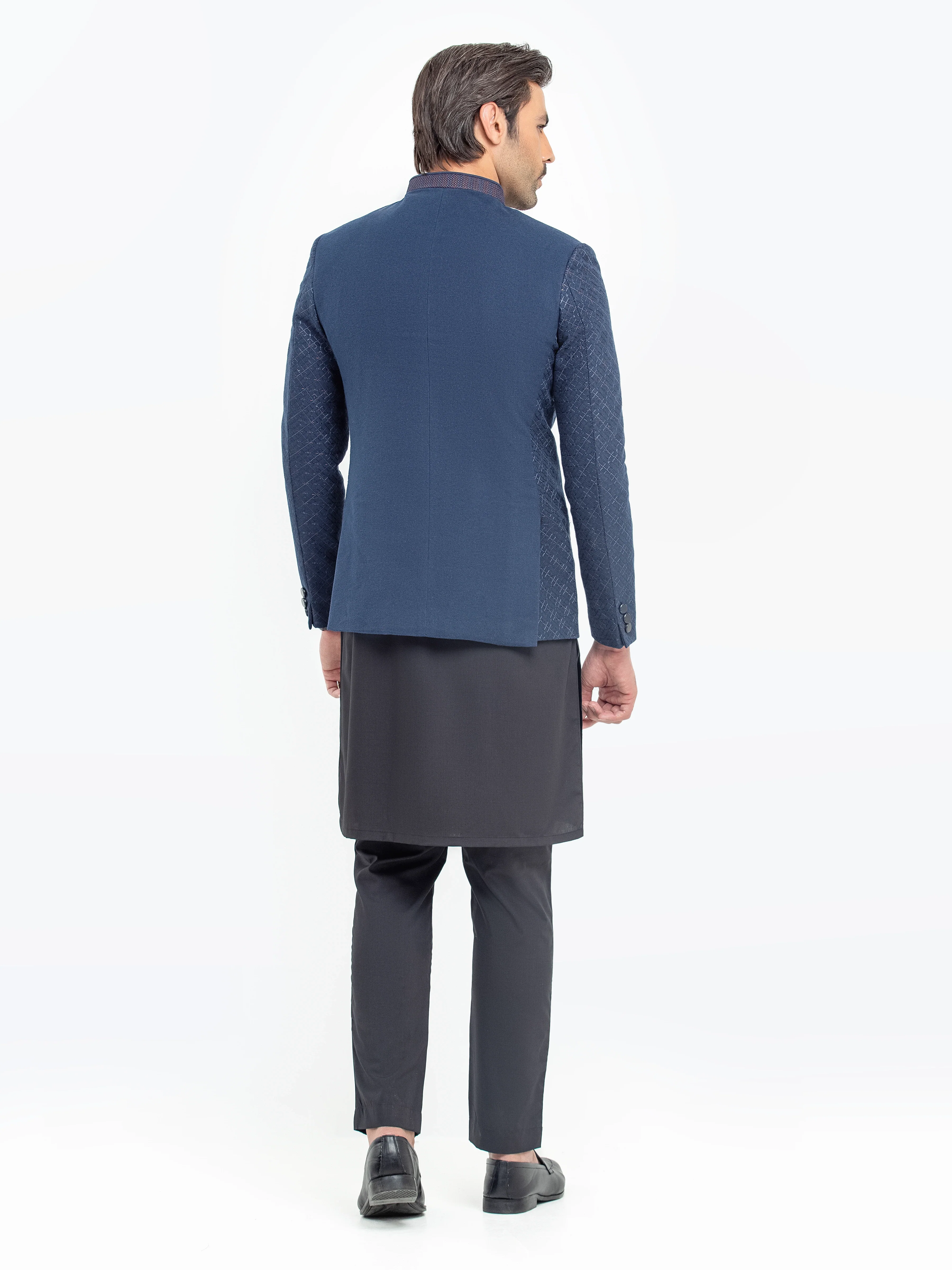 Men's Navy Blue Prince Coat - EMTPC5-009 - Image 5