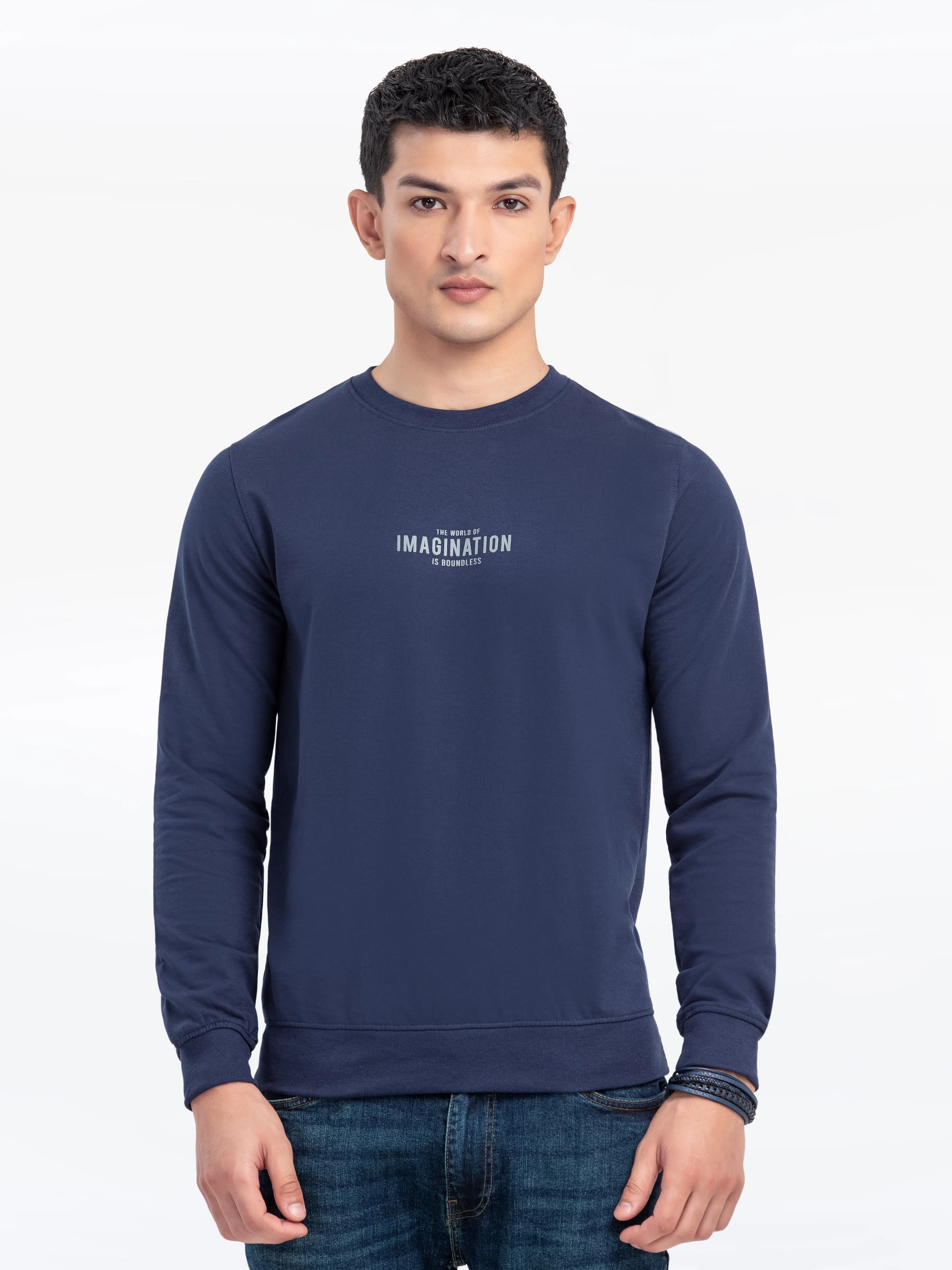 Men's Navy Blue Sweatshirt - EMTSS24-005 - Image 2