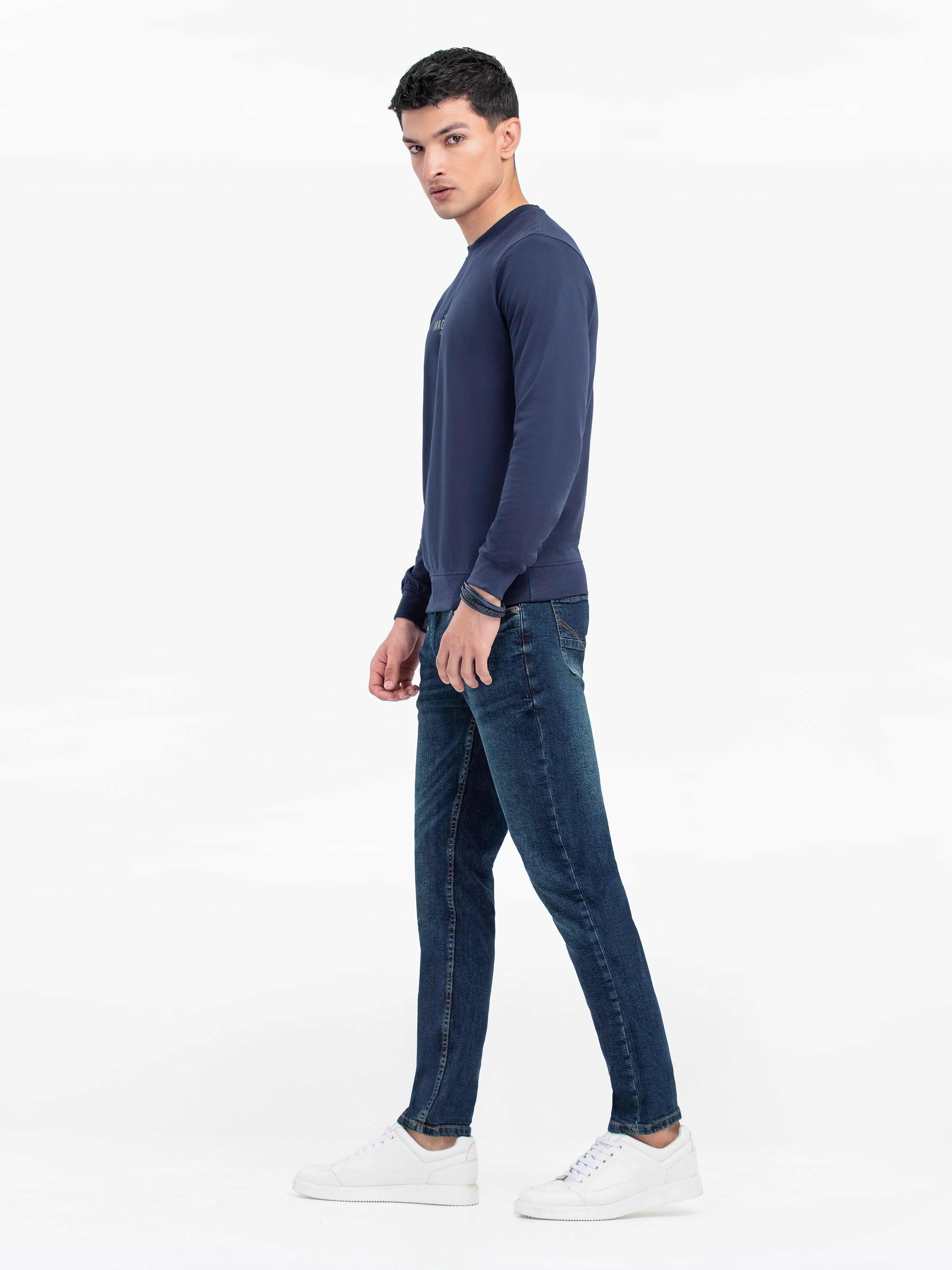 Men's Navy Blue Sweatshirt - EMTSS24-005 - Image 4