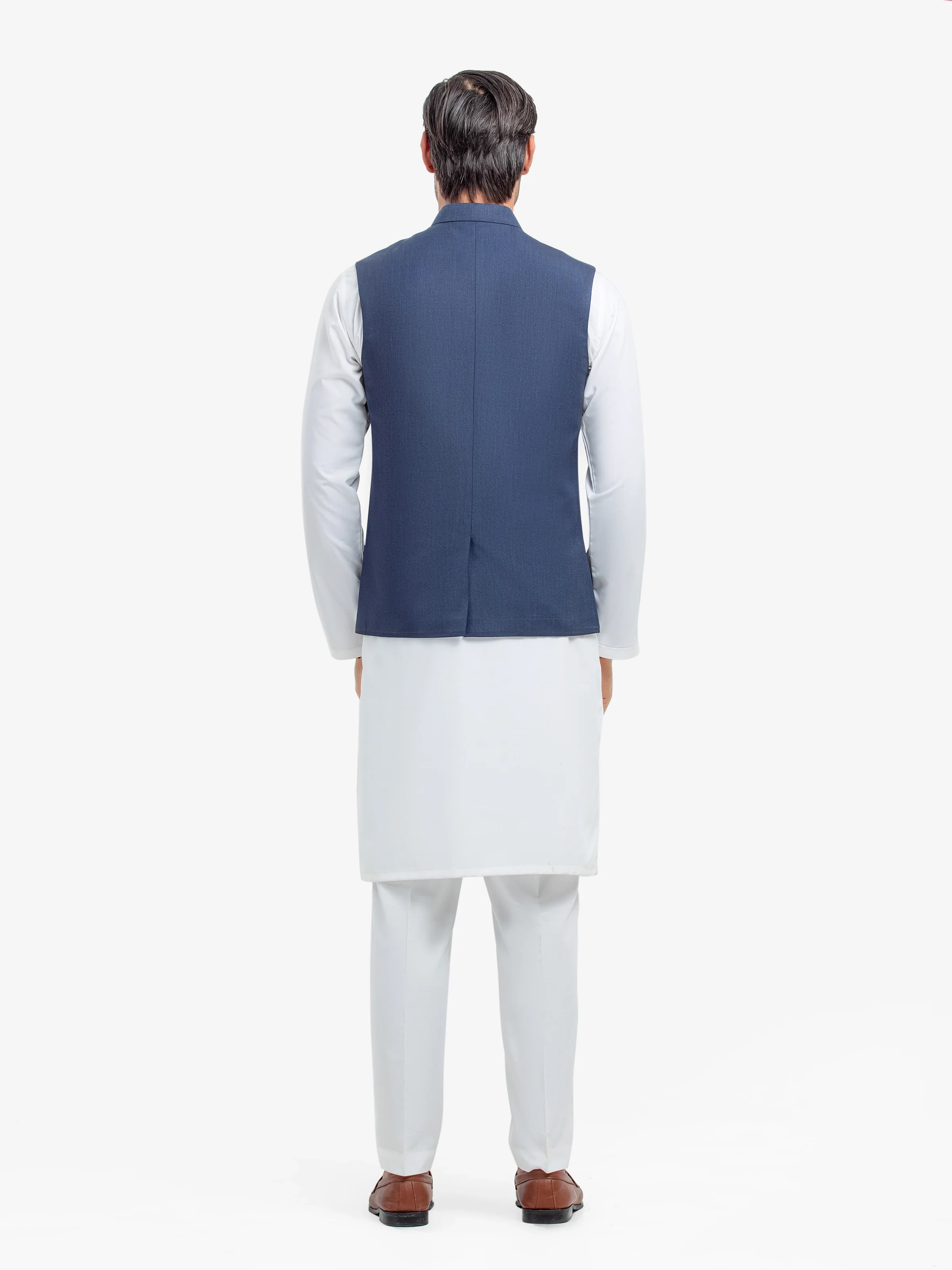 Men's Navy Blue Waist Coat - EMTWC5-35940 - Image 5