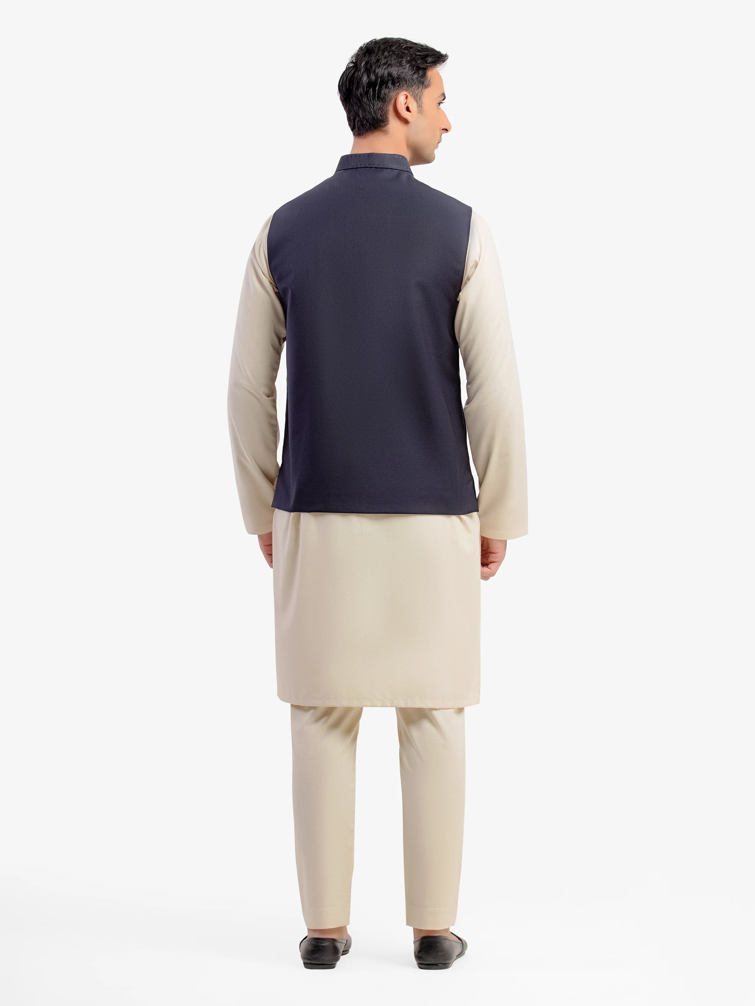 Men's Navy Blue Waist Coat - EMTWC5-35941 - Image 5