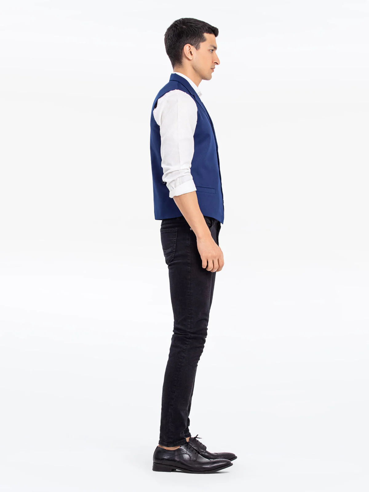 Men's Navy Blue Waist Coat - EMTWCF24-35905 - Image 3