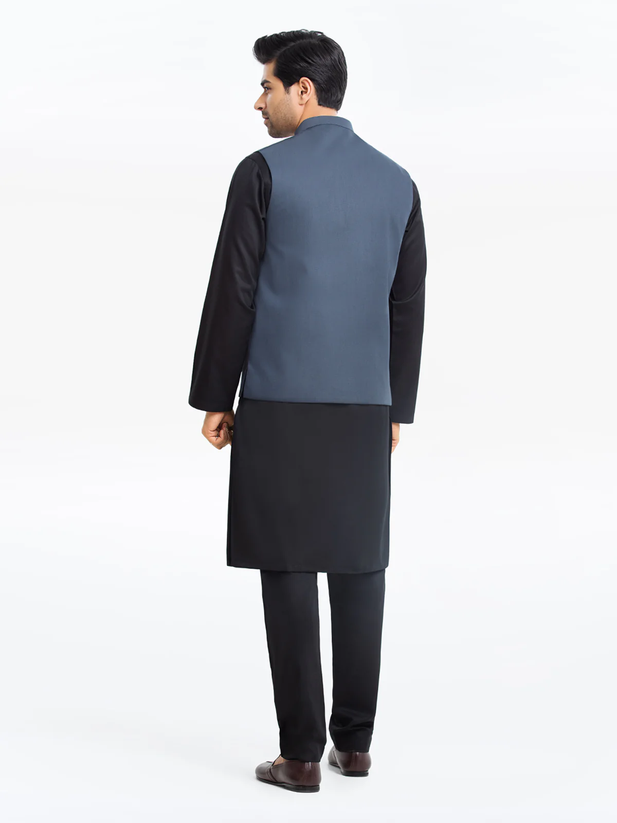 Men's Navy Blue Waist Coat - EMTWCP24-35897 - Image 5