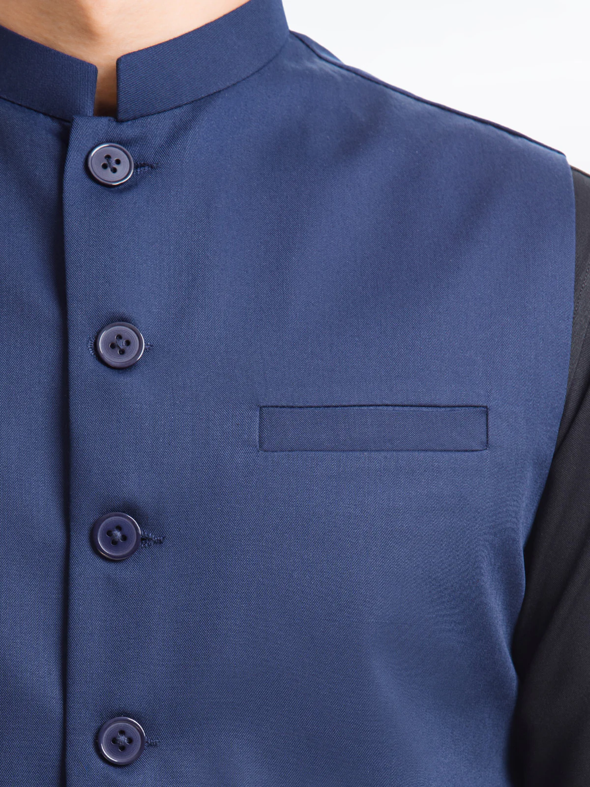 Men's Navy Blue Waist Coat  - EMTWCP24-35898 - Image 5