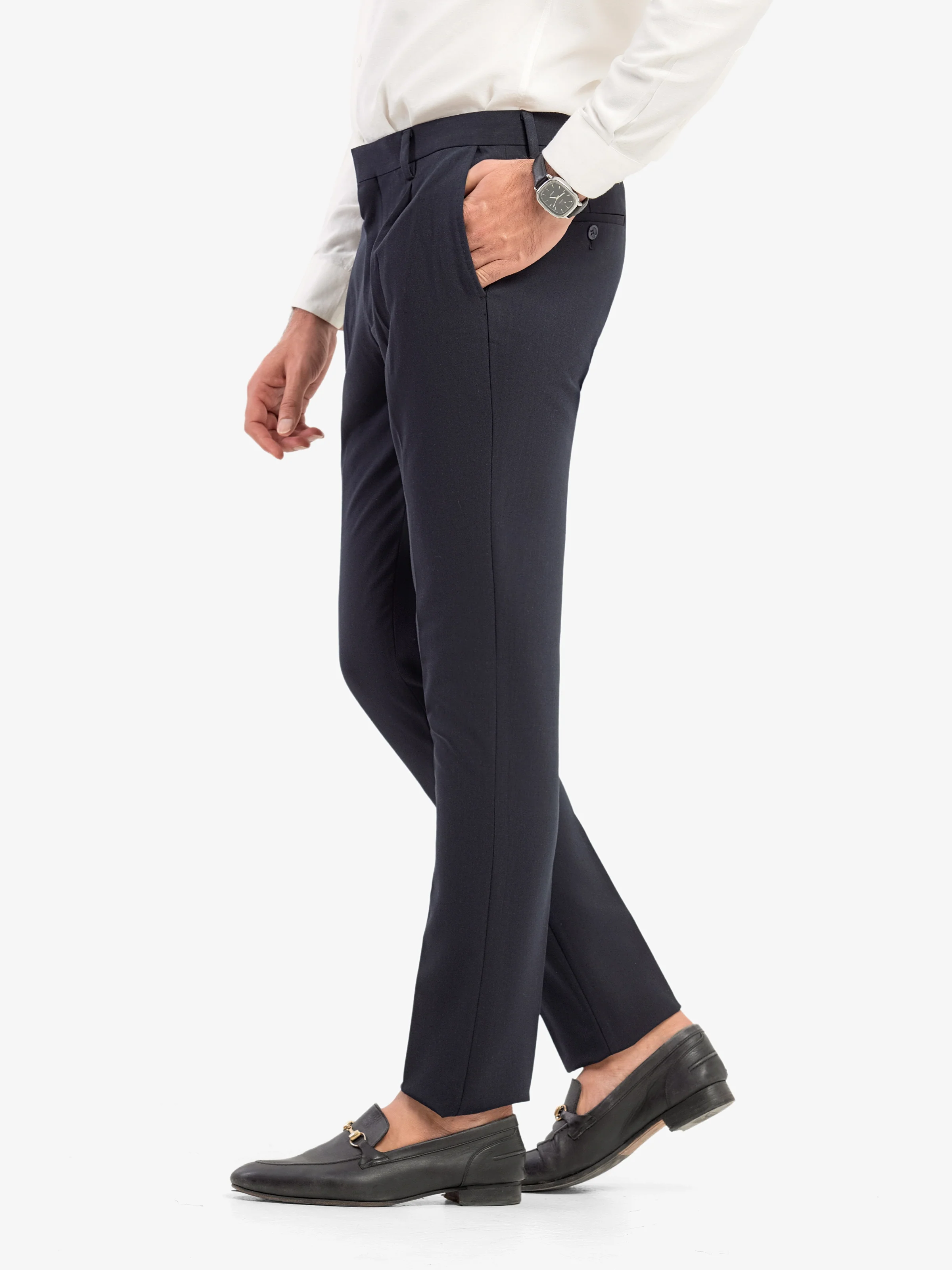Men's Navy Formal Pant - EMBPF5-15280 - Image 2