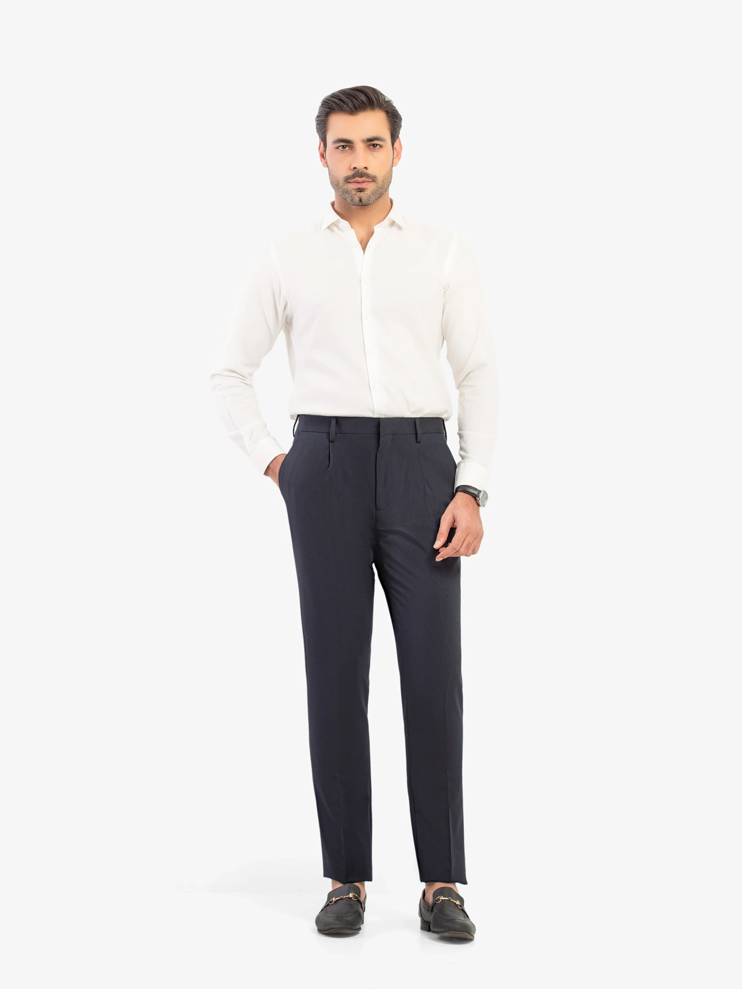 Men's Navy Formal Pant - EMBPF5-15280 - Image 3