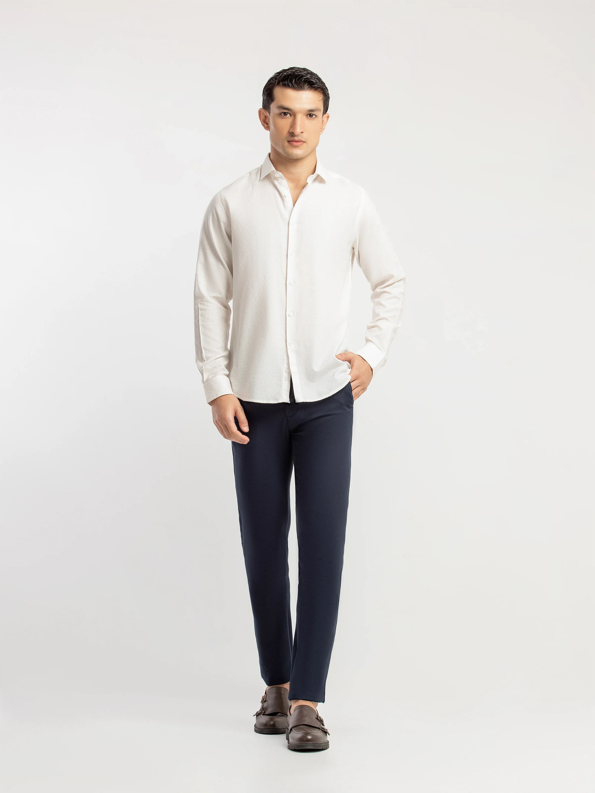 Men's Navy Formal Pant - EMBPF6-15302 - Image 2