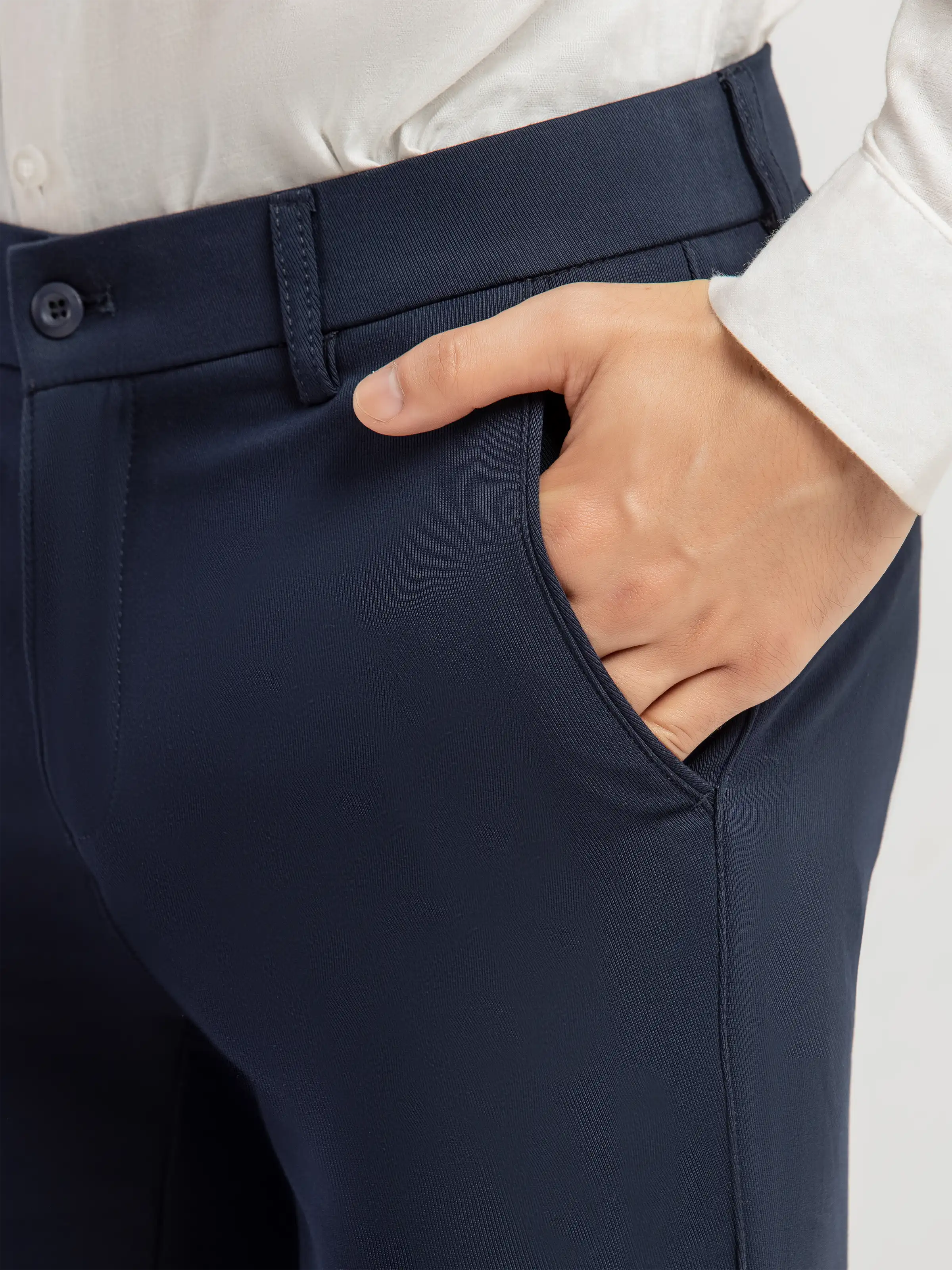 Men's Navy Formal Pant - EMBPF6-15302 - Image 3