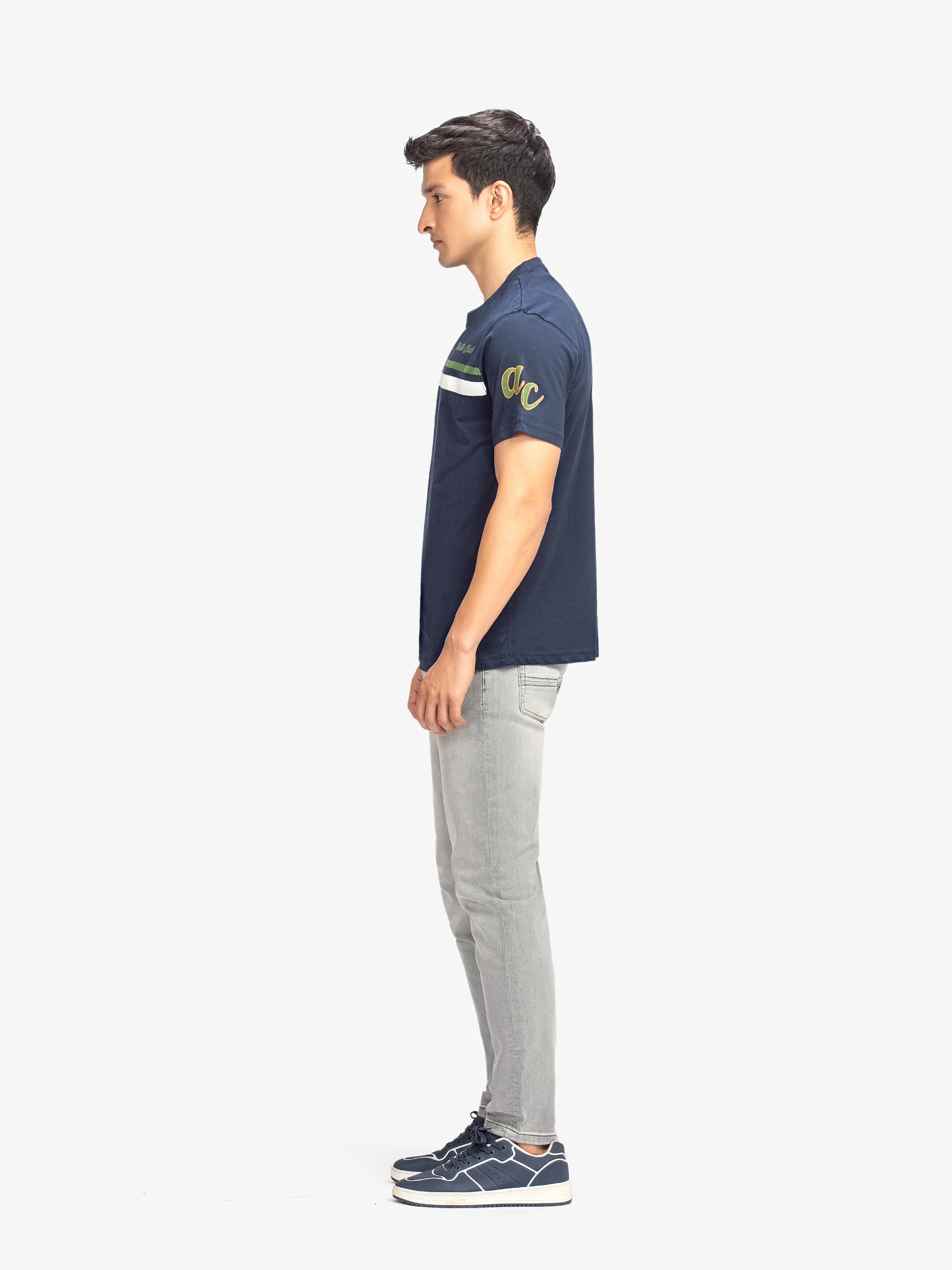 Men's Navy Graphic Tee - EMTGT24-021 - Image 5