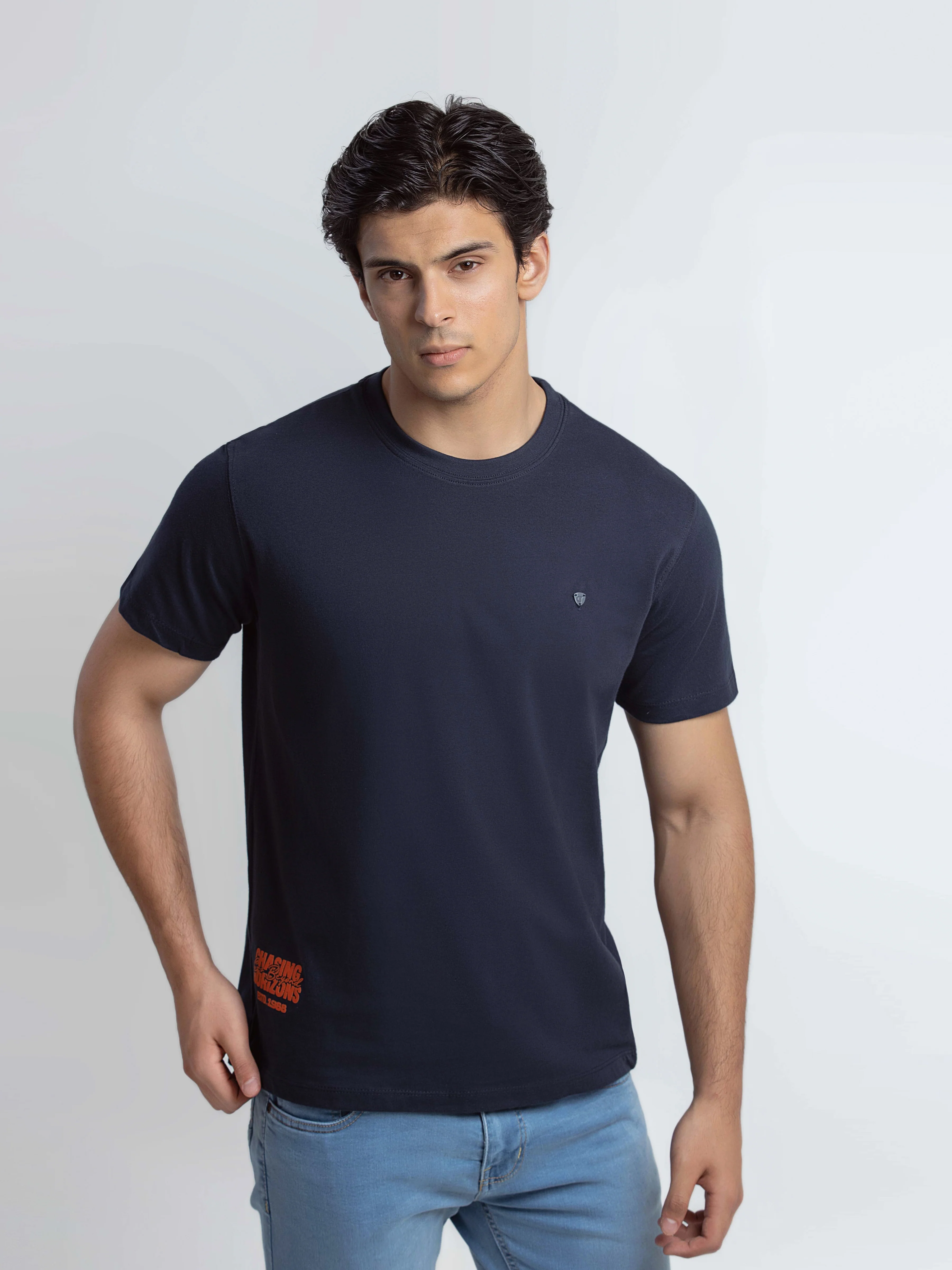 Men's Navy Graphic Tee - EMTGT6-007