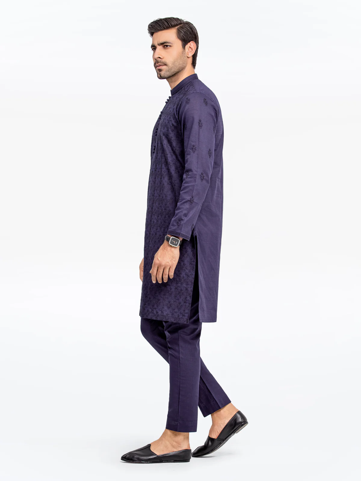 Men's Navy Kurta Pajama - EMTSC23-092 - Image 3