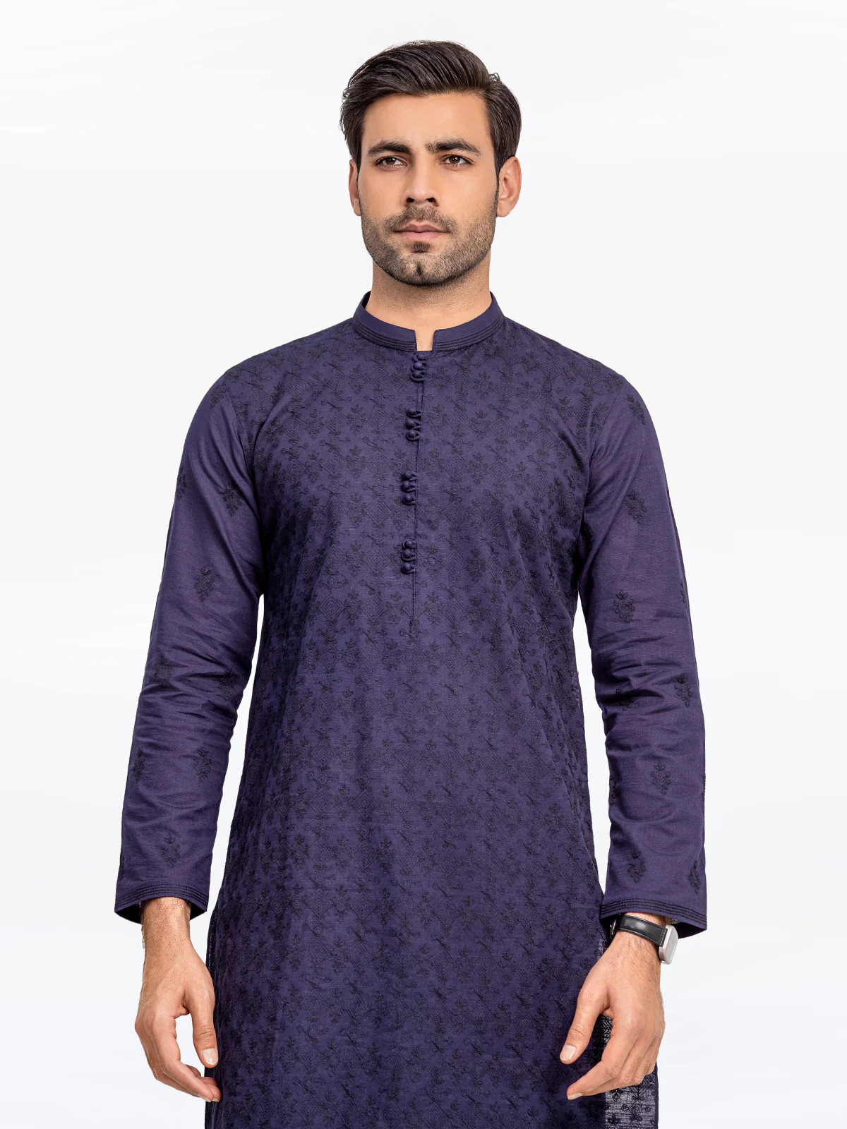 Men's Navy Kurta Pajama - EMTSC23-092 - Image 4