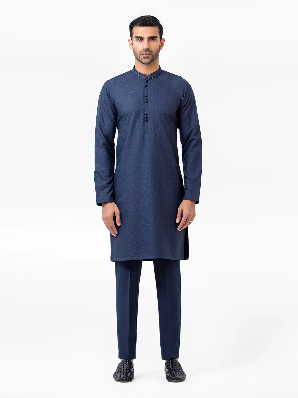Men's Navy Kurta Pajama - EMTSC23-106