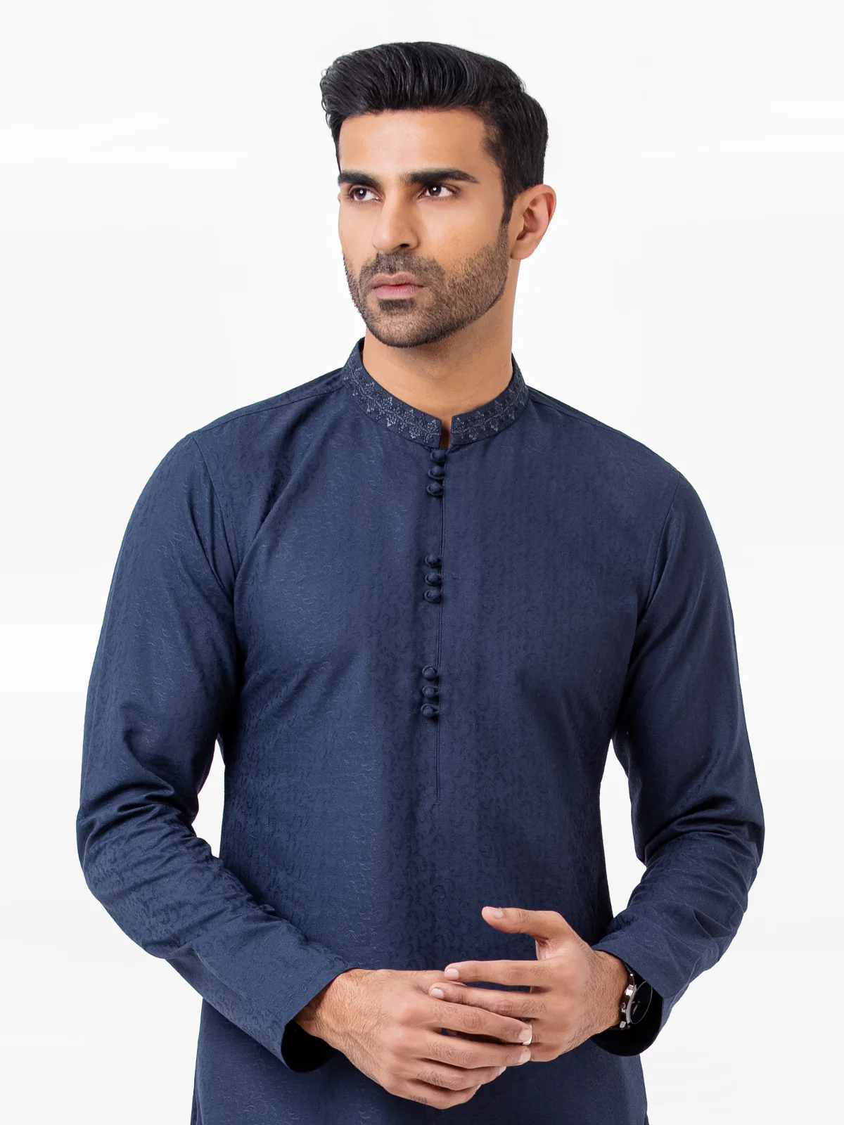 Men's Navy Kurta Pajama - EMTSC23-106 - Image 2