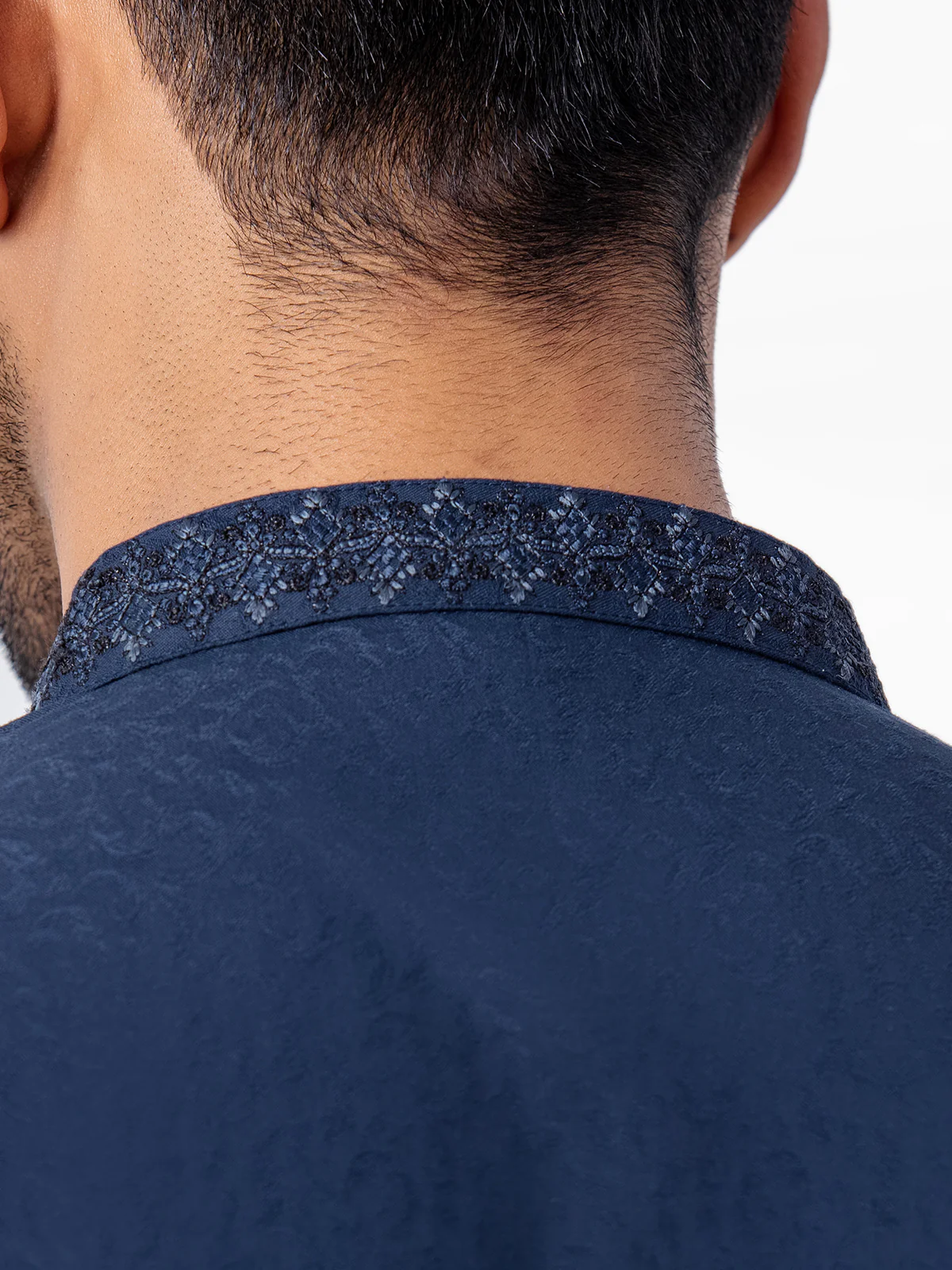 Men's Navy Kurta Pajama - EMTSC23-106 - Image 5
