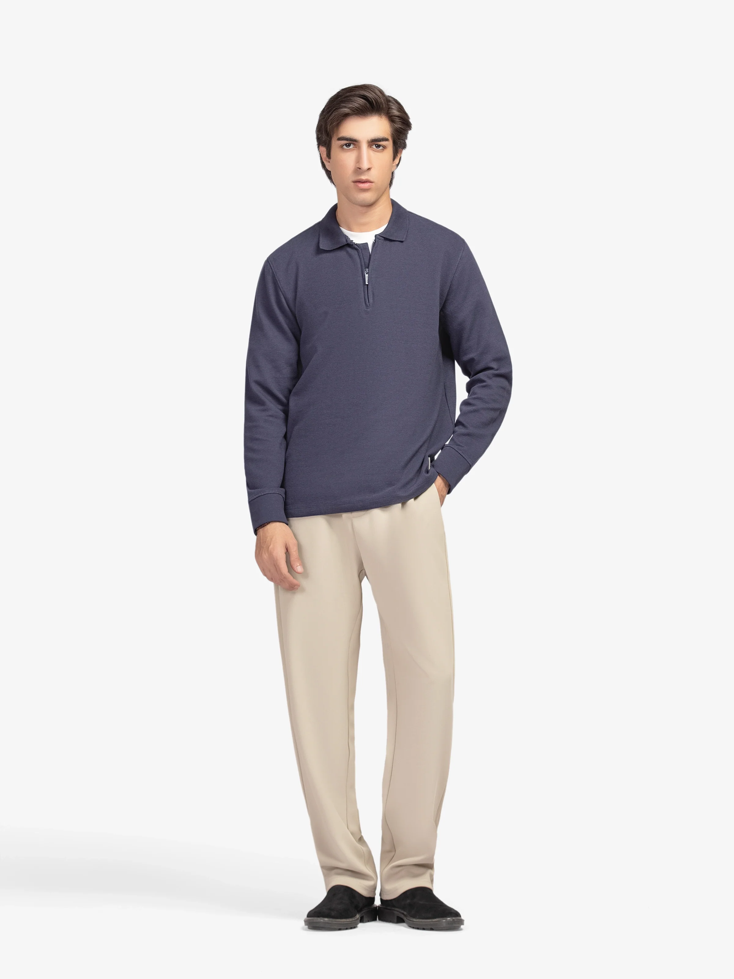 Men's Navy Polo Shirt - EMTPFS5-006 - Image 2