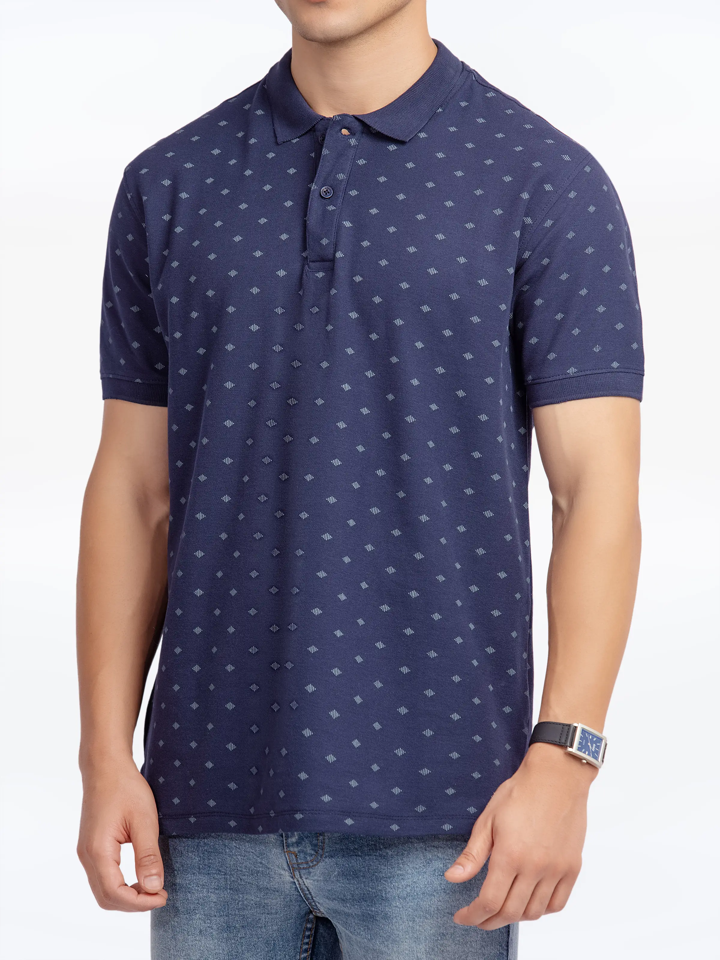 Men's Navy Polo Shirt - EMTPS5-002 - Image 2
