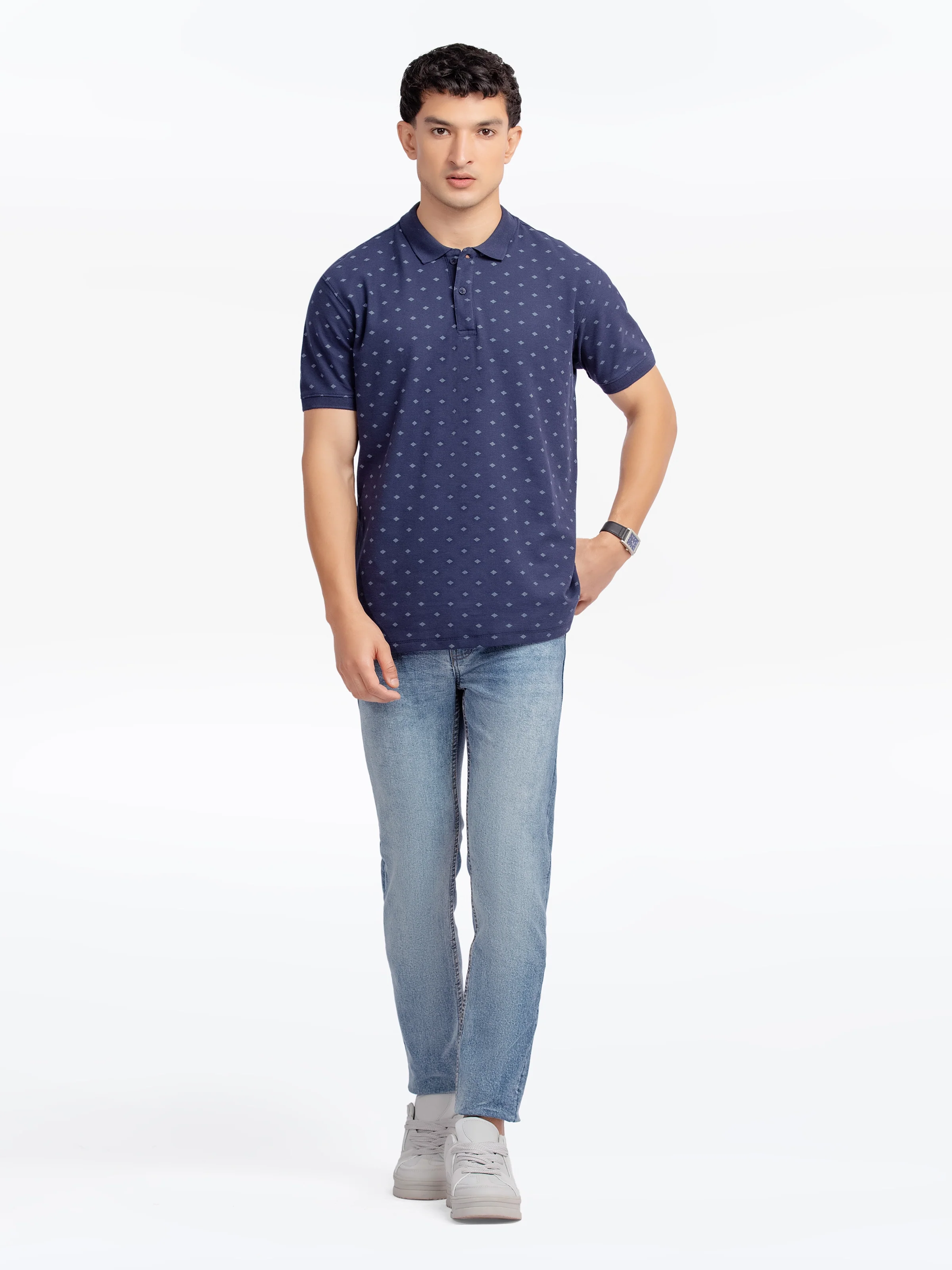 Men's Navy Polo Shirt - EMTPS5-002 - Image 3
