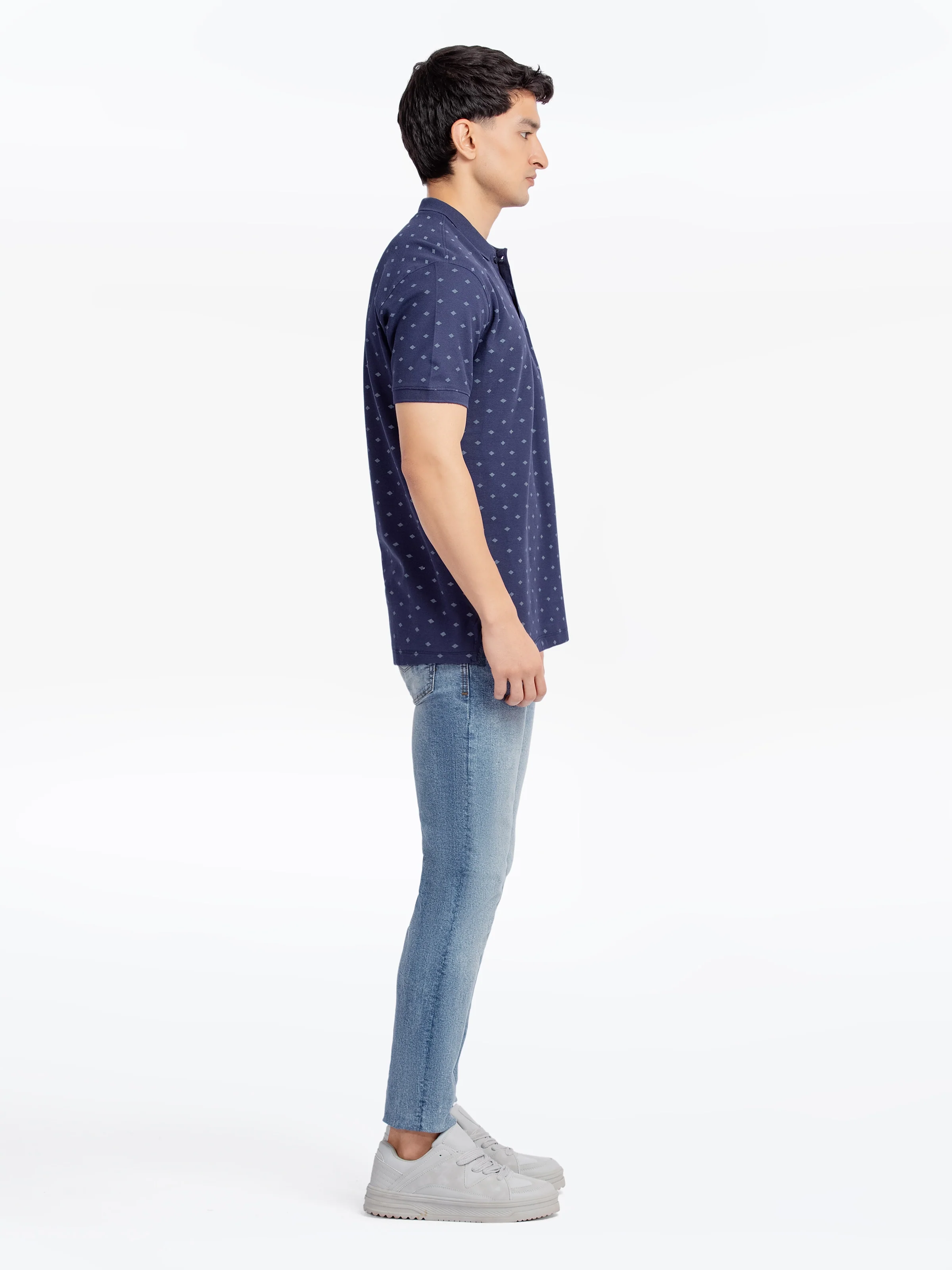 Men's Navy Polo Shirt - EMTPS5-002 - Image 4