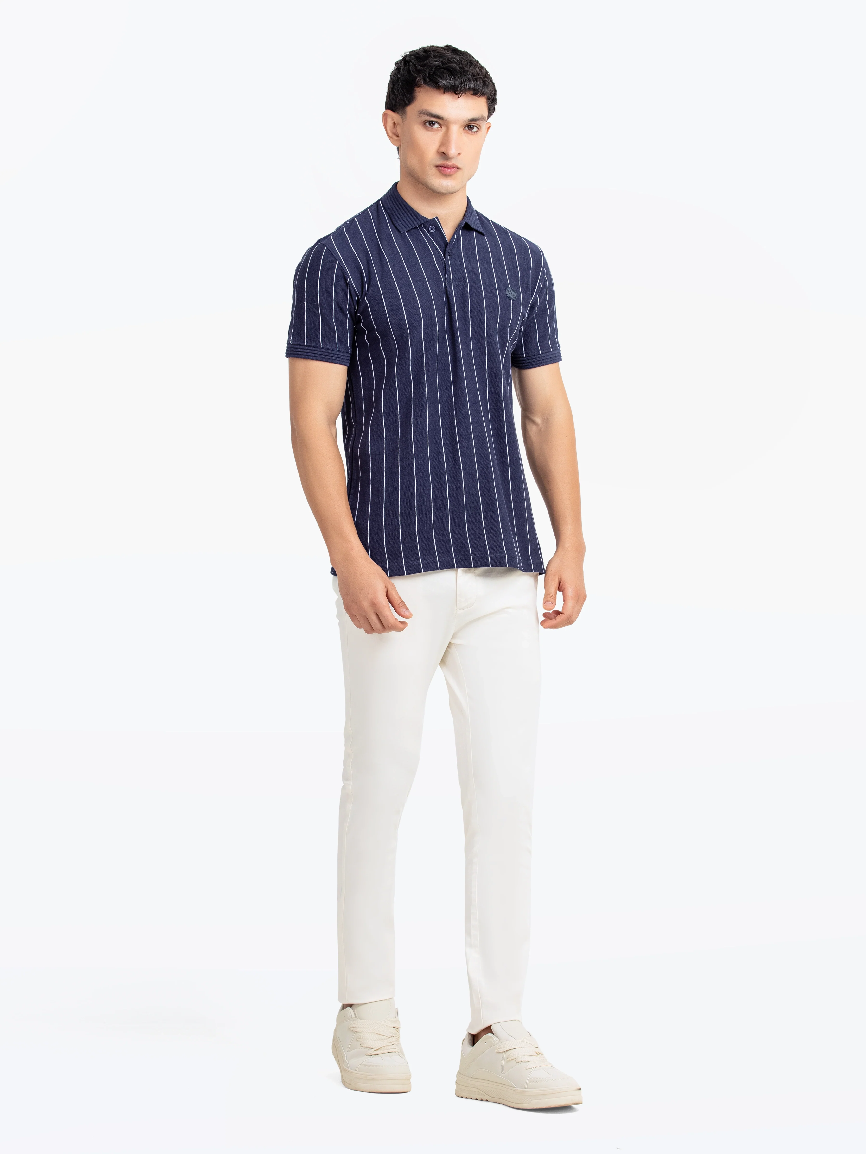 Men's Navy Polo Shirt - EMTPS5-009 - Image 2