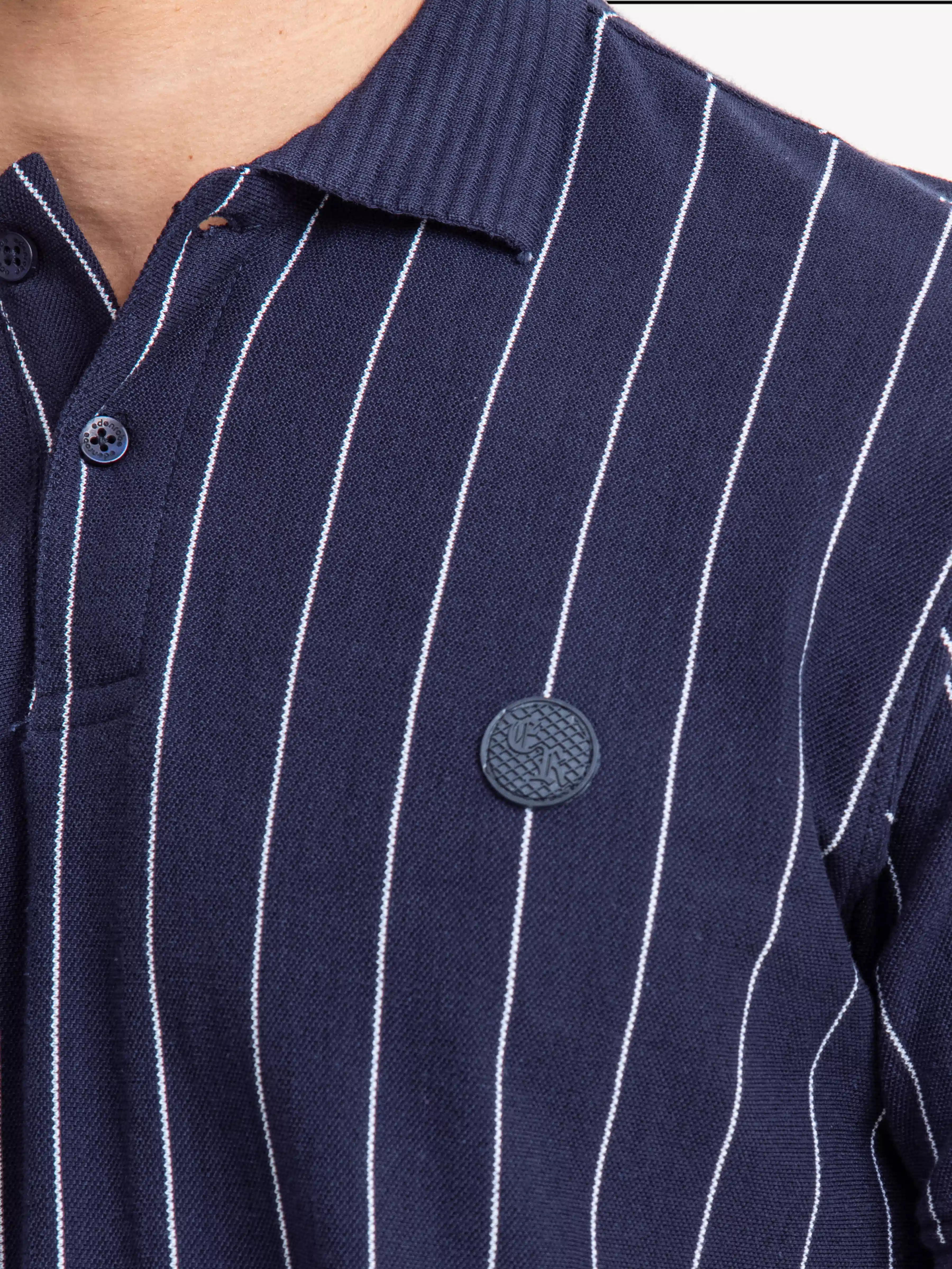 Men's Navy Polo Shirt - EMTPS5-009 - Image 4