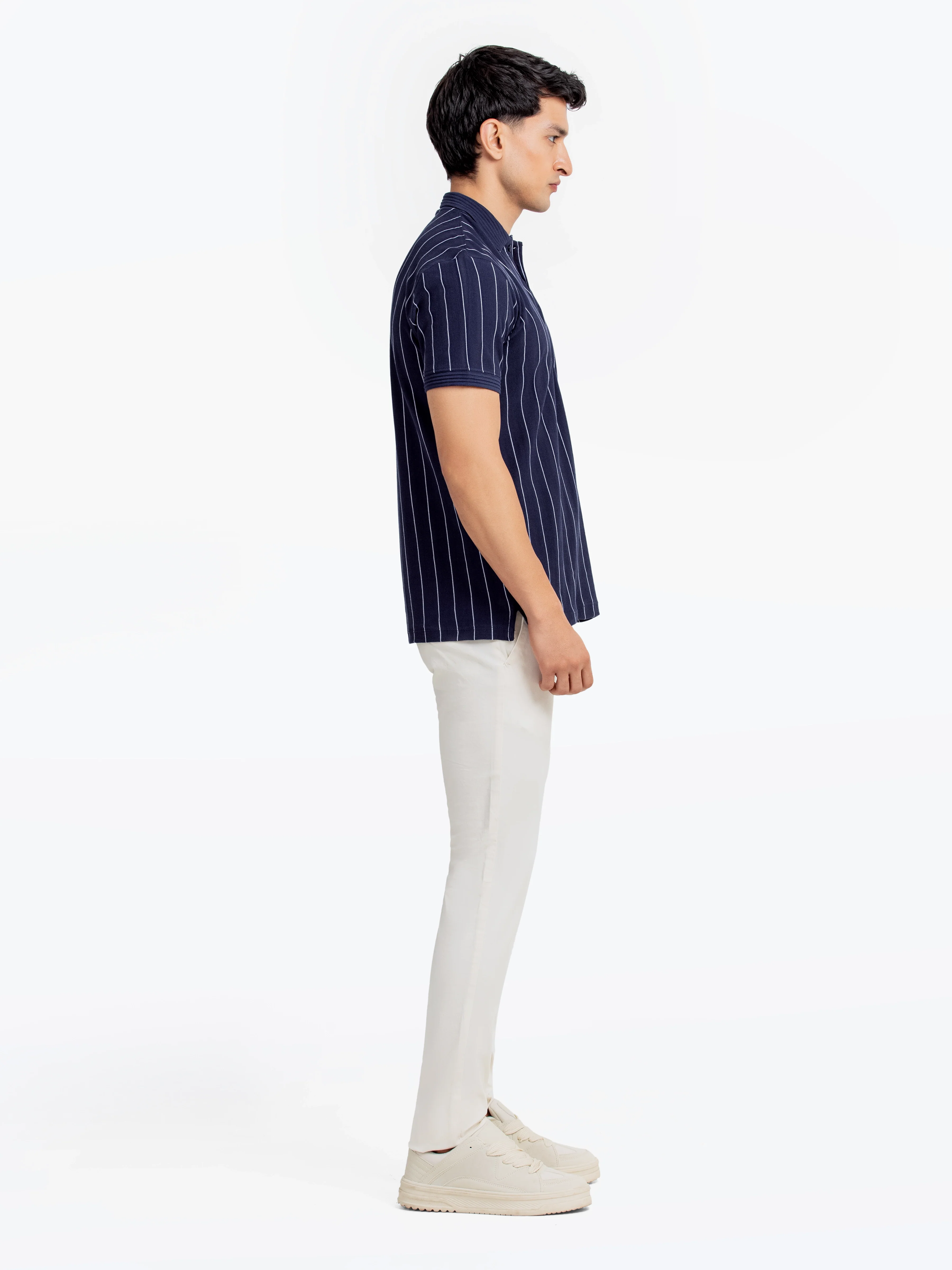 Men's Navy Polo Shirt - EMTPS5-009 - Image 5
