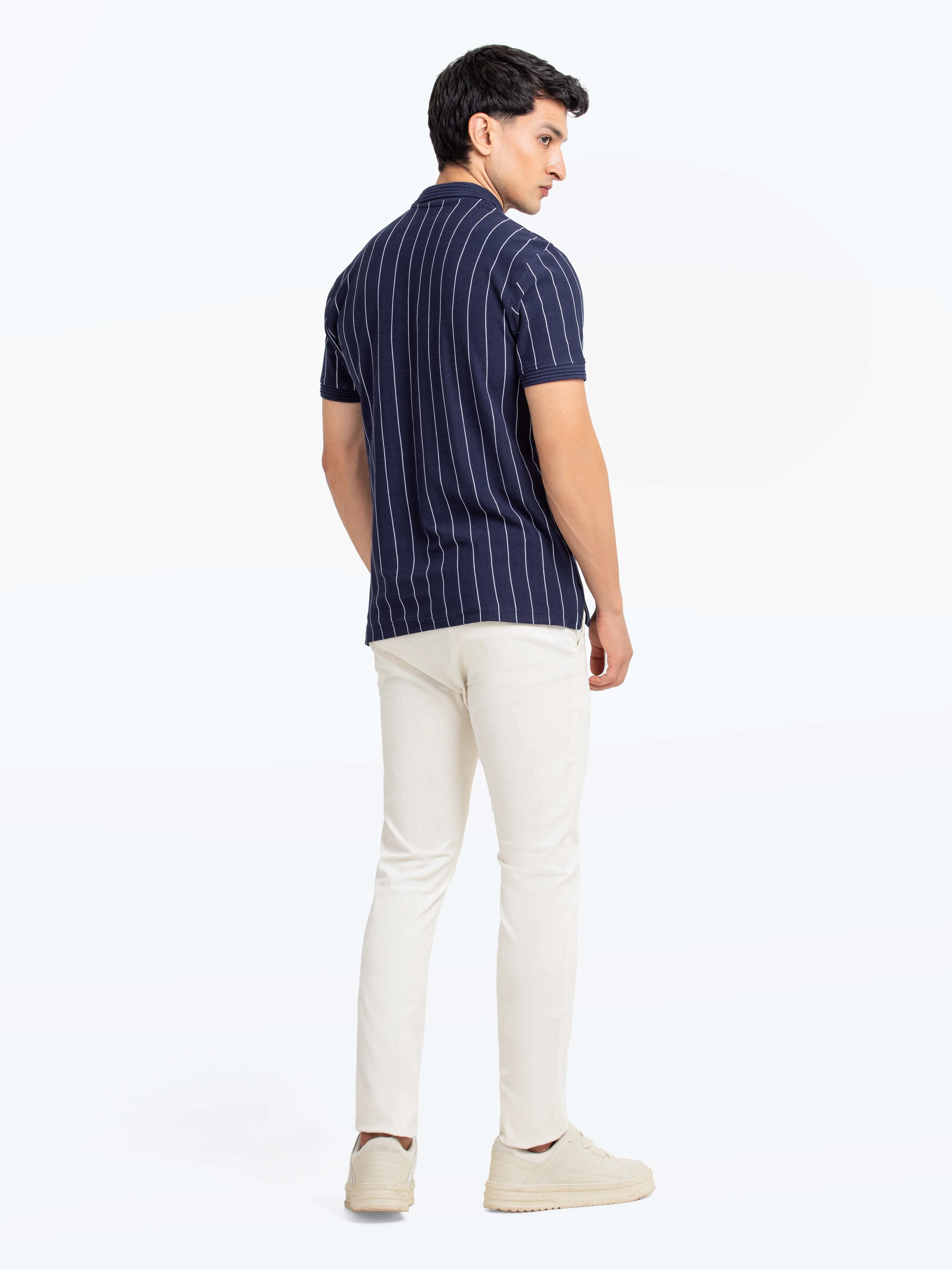 Men's Navy Polo Shirt - EMTPS5-009 - Image 6