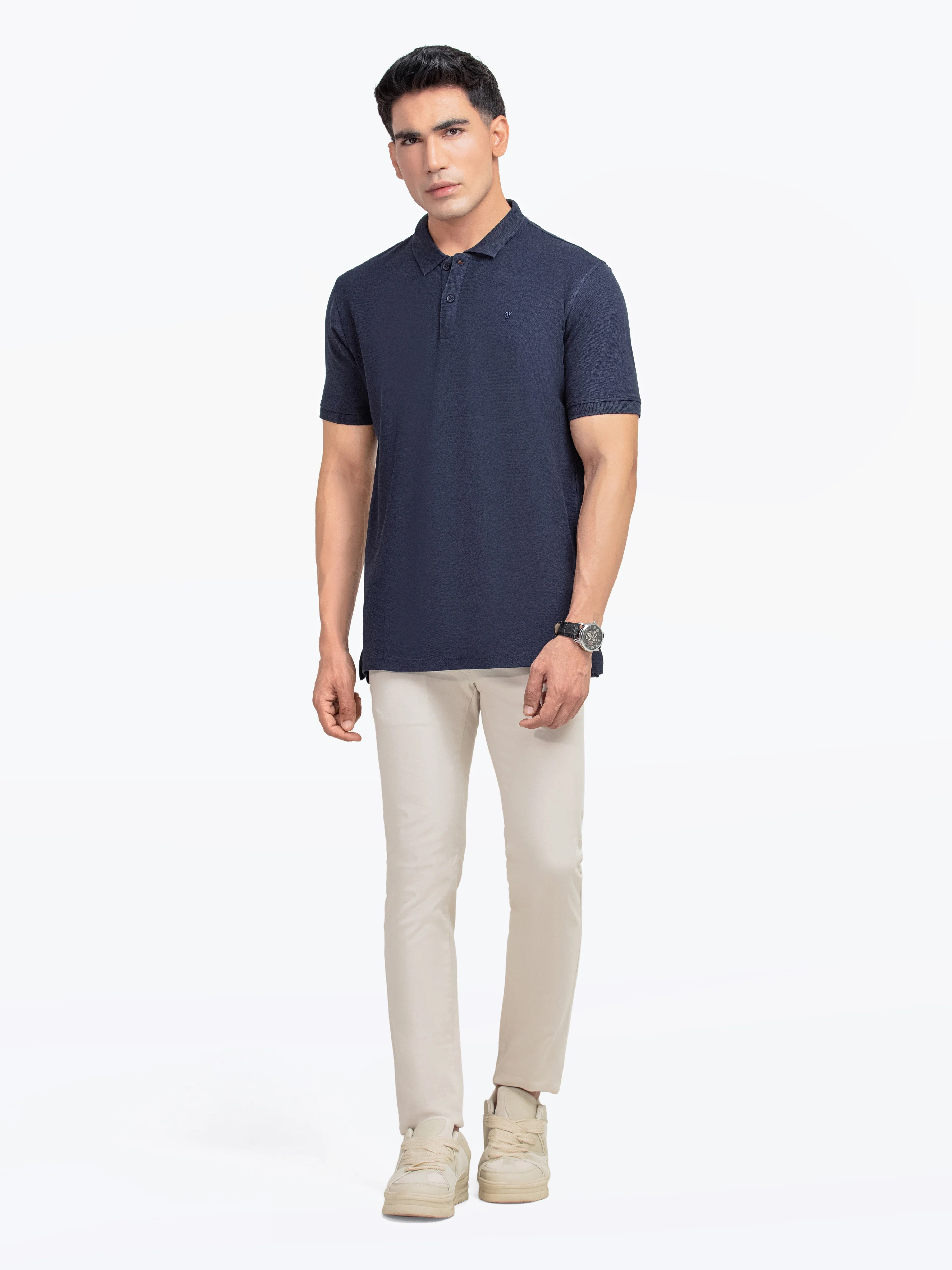 Men's Navy Polo Shirt - EMTPS5-047 - Image 2